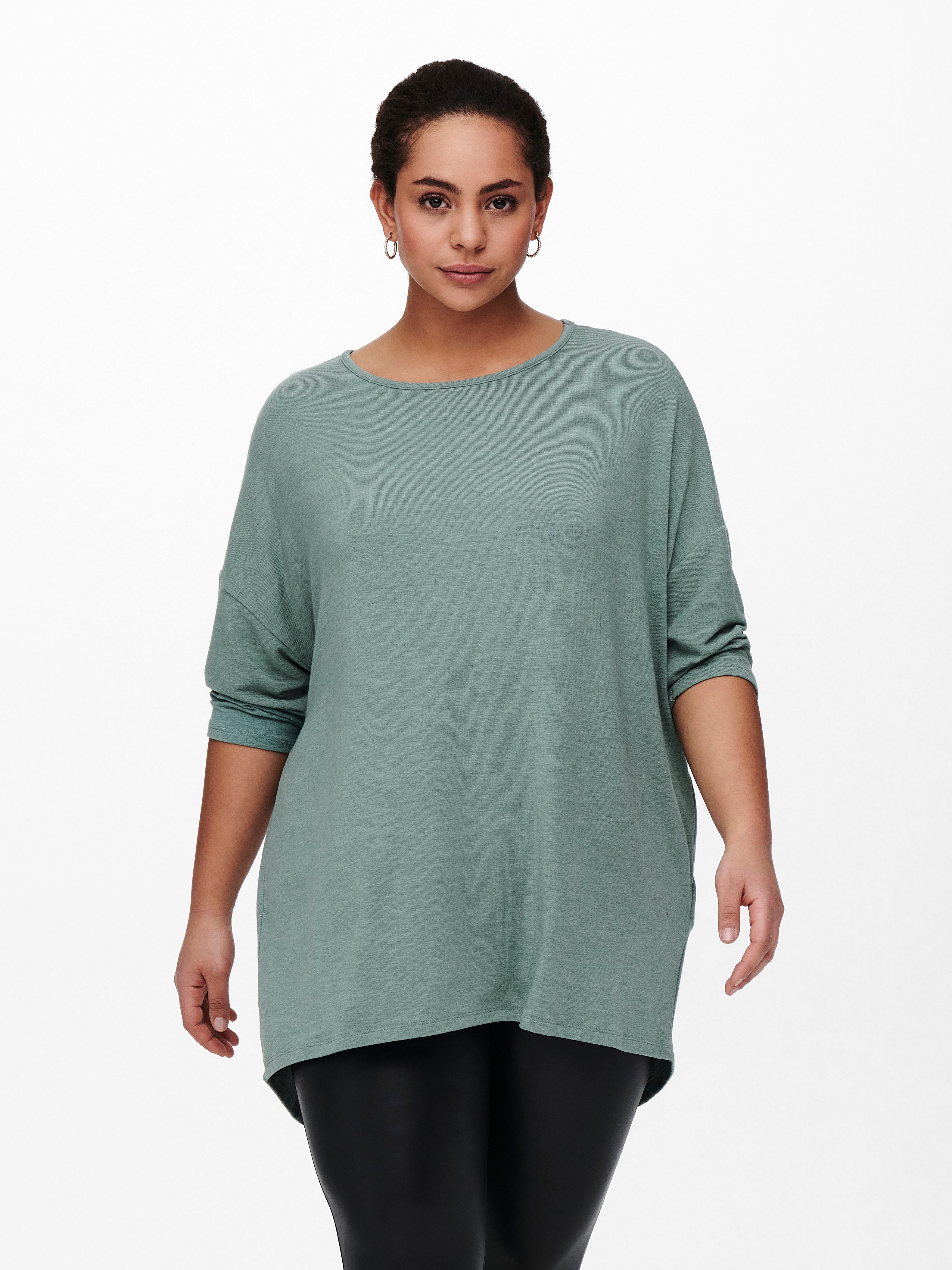 ONLY CARMAKOMA 3/4-Arm-Shirt CARLAMOUR 3/4 TOP JRS NOOS Materialmix, loose günstig online kaufen