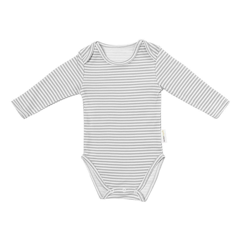 Baby-Body Baumwolle Bio SlumberOrganix Streifen 100% Bio Langarmbody langarm