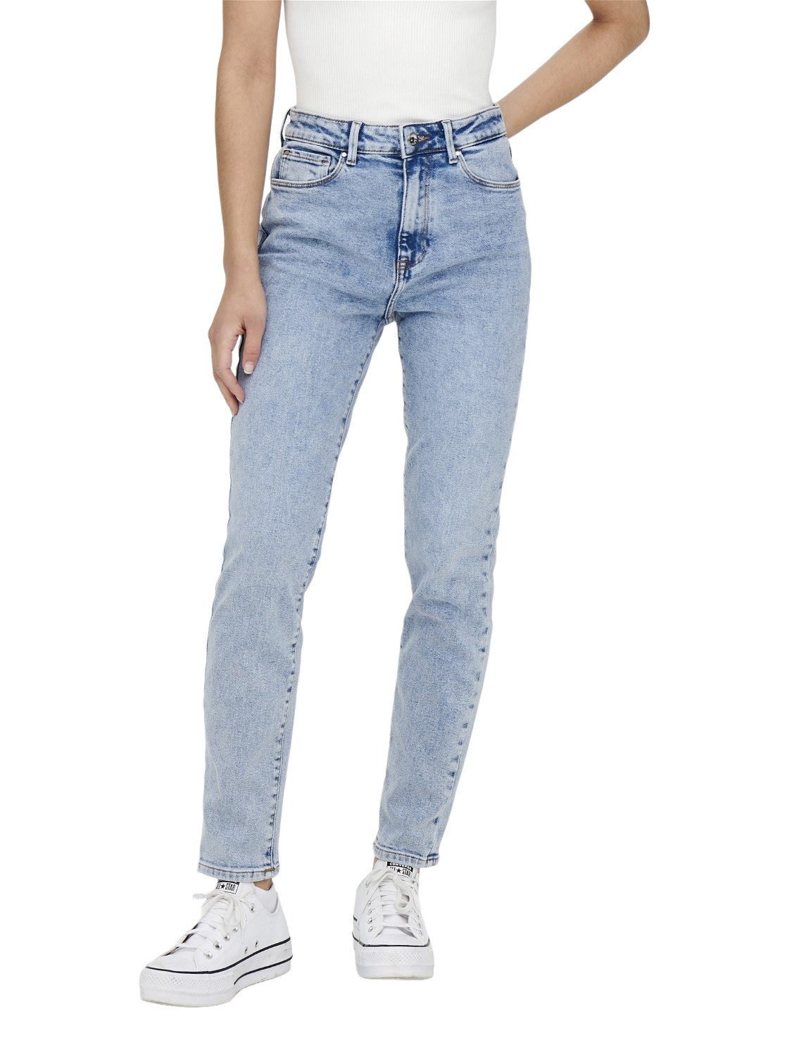 Straight-Jeans ONLEMILY STRETCH LIFE HW ST A DNM CRO718