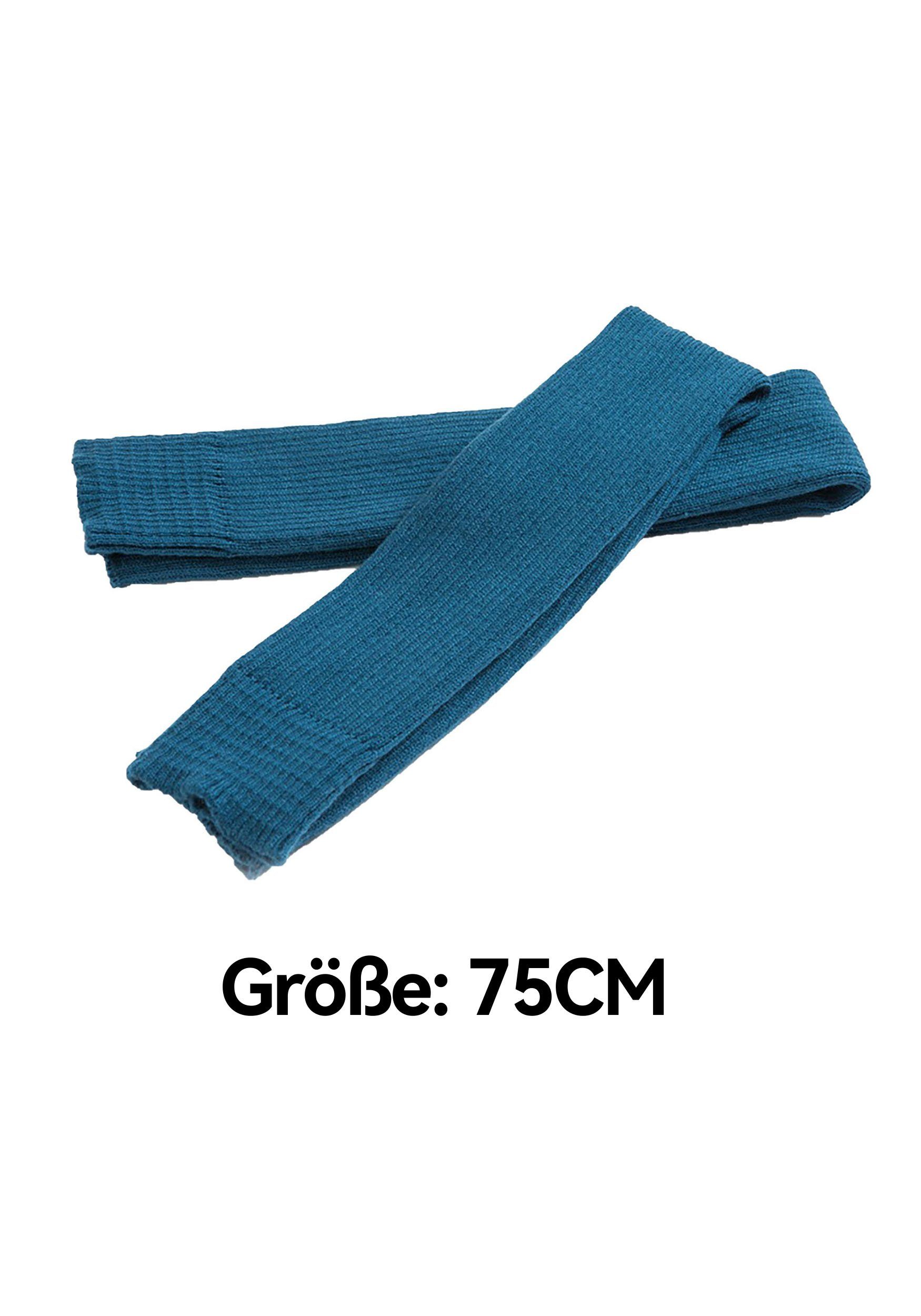 für (1-Paar) MAGICSHE Knie Navy Beinstulpen Damen Lange blau Ballett, Stretch-Stricksocken Kniestrümpfe über