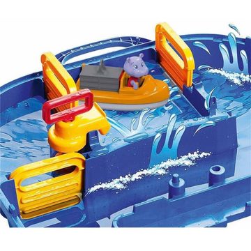 Aquaplay Wasserspieltisch MegaBridge, Wasserstraße mit Schleuse, Kran, Brücke und Boot