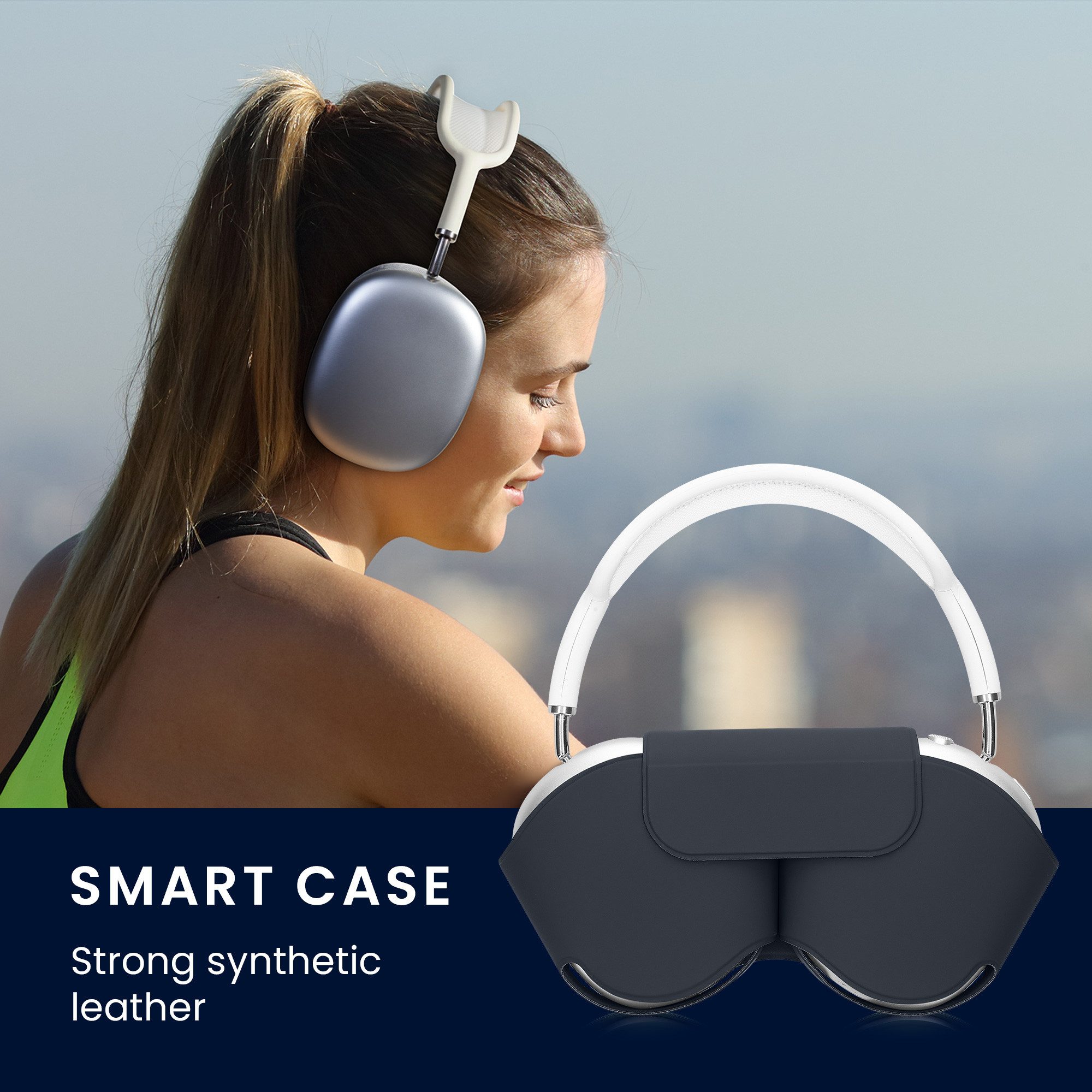 kwmobile Kopfhörer-Schutzhülle Hülle für Apple AirPods Max / AirPods Max 2 Case, AirPods Max / AirPods Max 2 Hülle Sleep Mode kompatibel