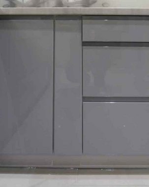 Feldmann-Wohnen Unterschrank Florence (Florence, 1-St) 15cm Front-, Korpusfarbe & Ausführung wählbar grifflos mit Korbeinsatz
