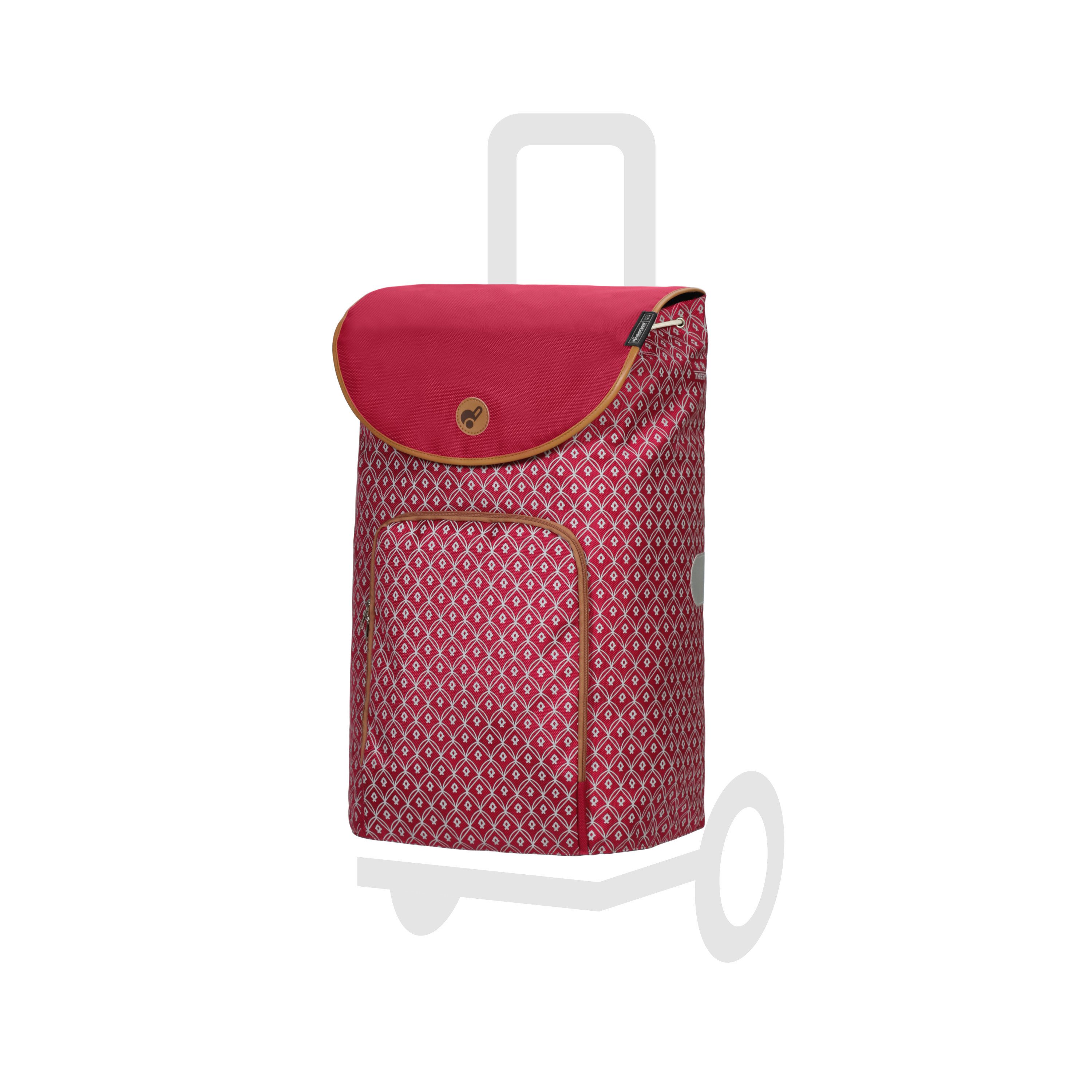 Andersen Einkaufstrolley Tasche Famke rot, Thermofach 16 Liter, wasserabweisend