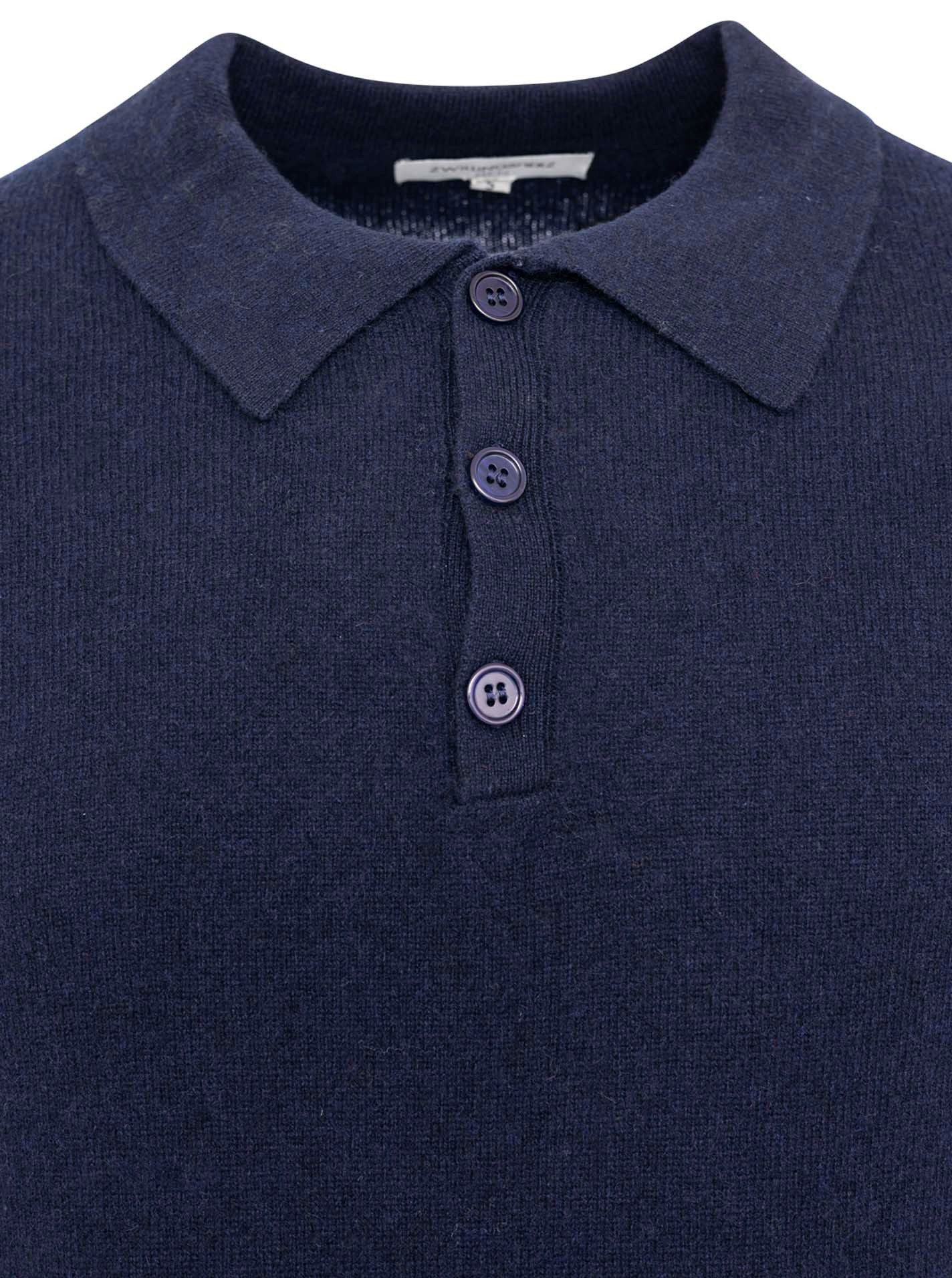 Zwillingsherz Langarm-Poloshirt 100 % Kaschmir