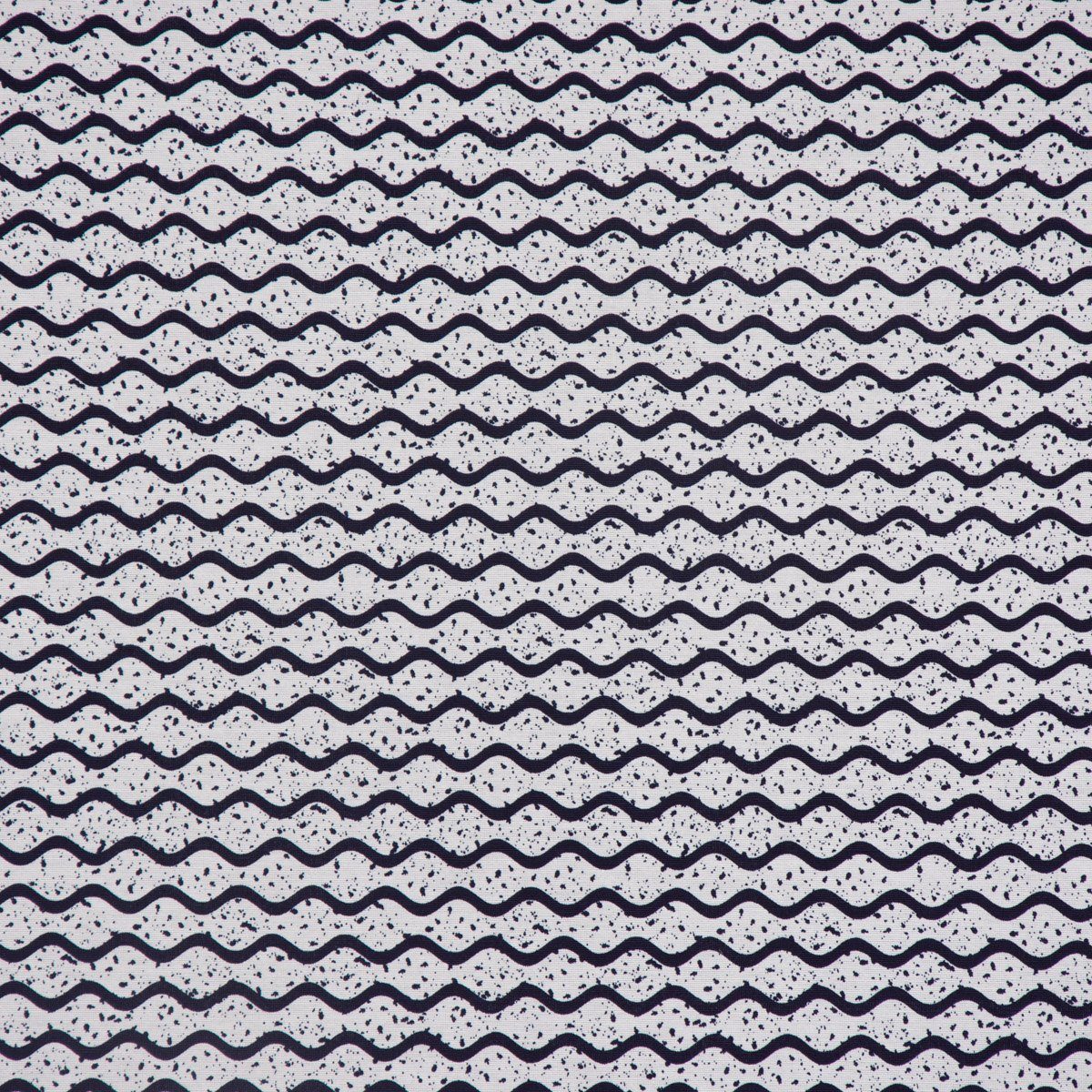 LEBEN. SCHÖNER Punkte dunkelblau LEBEN. Tischläufer Wellen Tischläufer handmade 40x160cm, SCHÖNER weiß