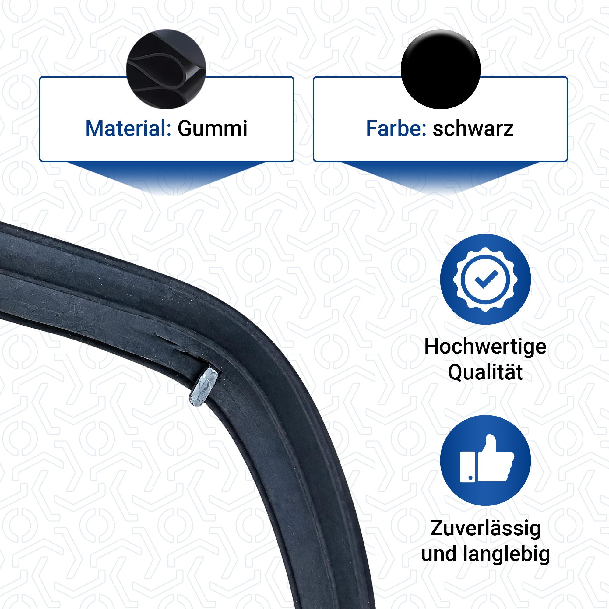 VIOKS Türdichtband Türdichtung Ersatz für Ariston C00081579, Befestigung mit 4 Haken für Backofen Herd