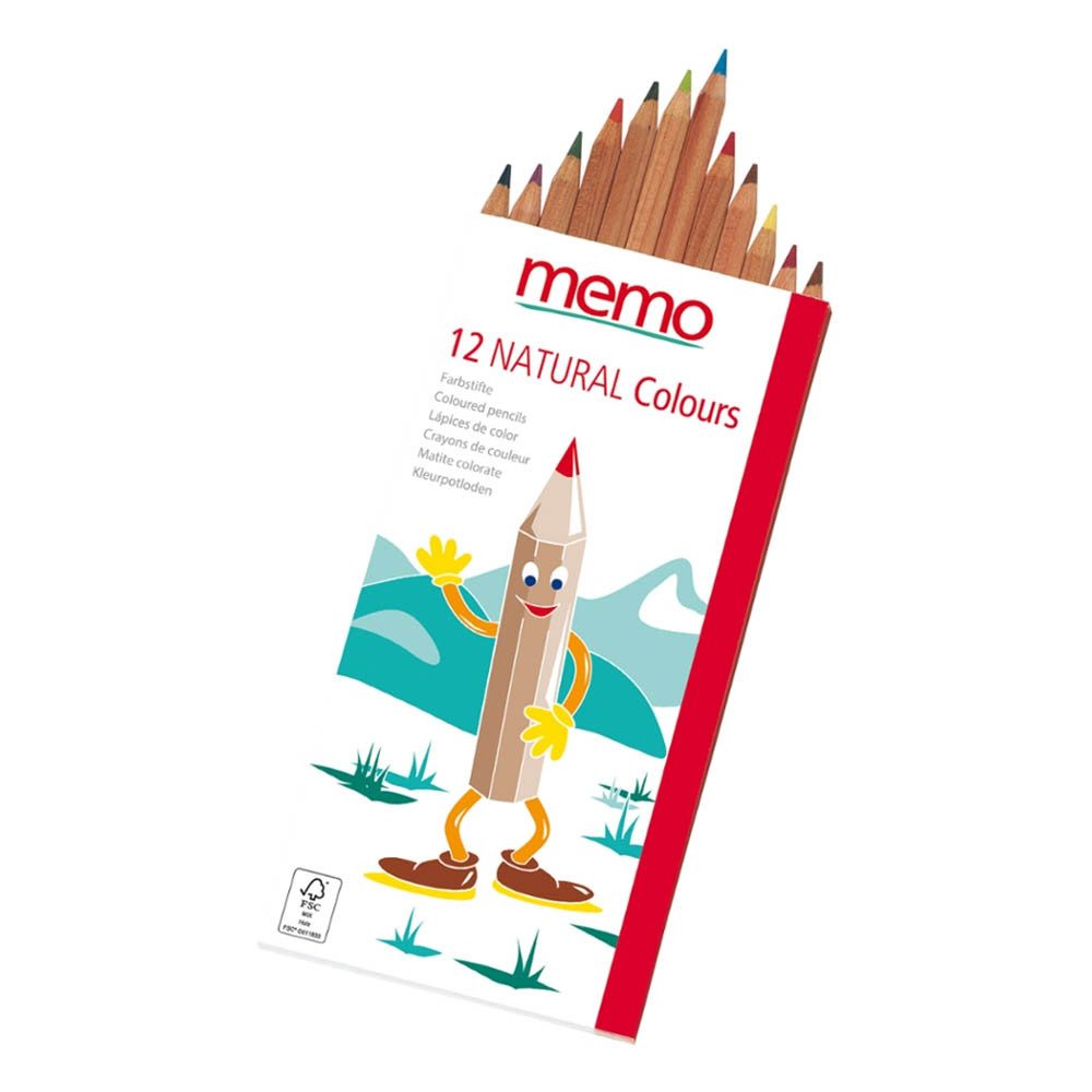 memo Buntstift Natural Colours - 12 Buntstifte
