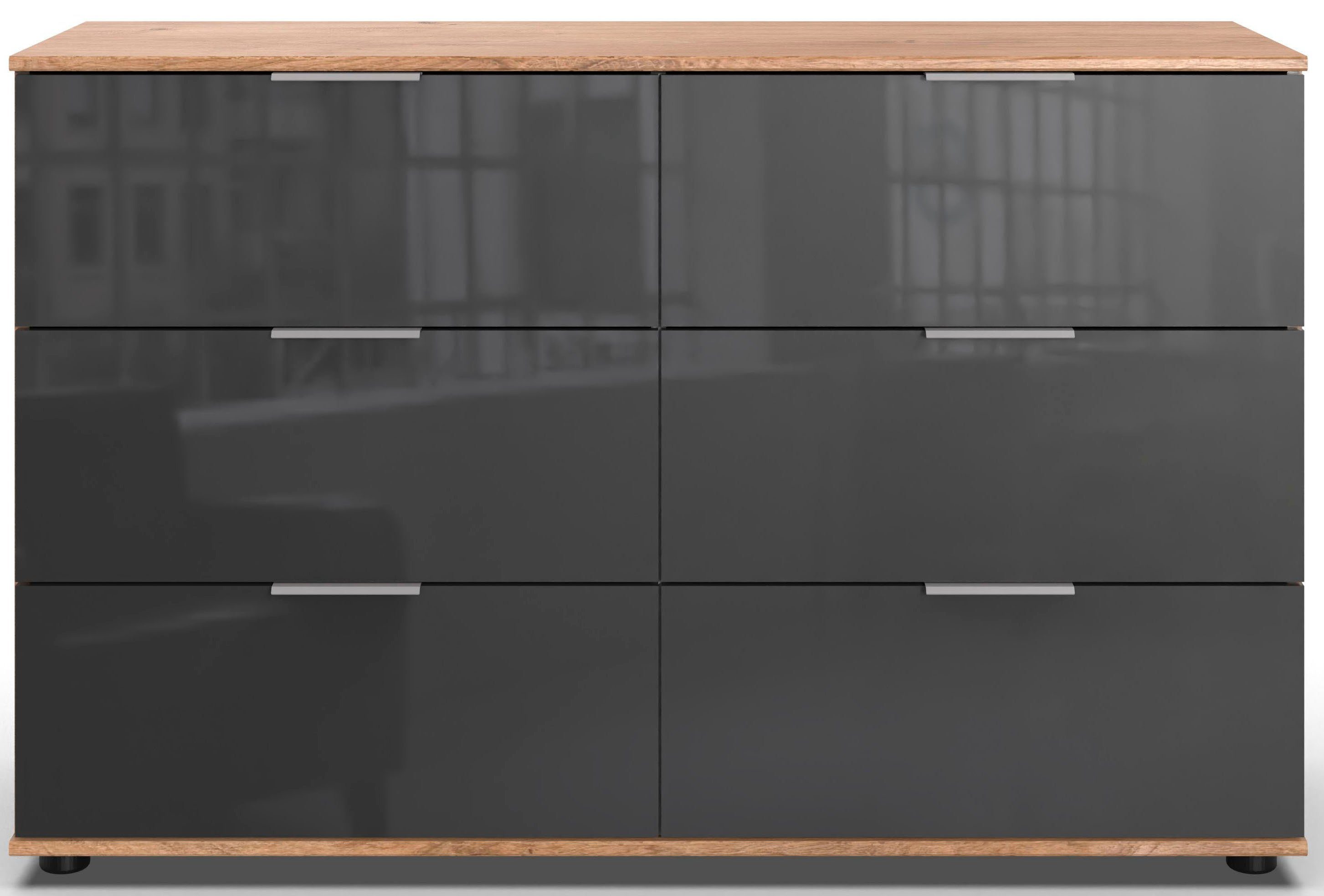 Wimex Schubkastenkommode Saigon, mit 6 Schubladen, wahlweise Glas-oder Spiegelfronten
