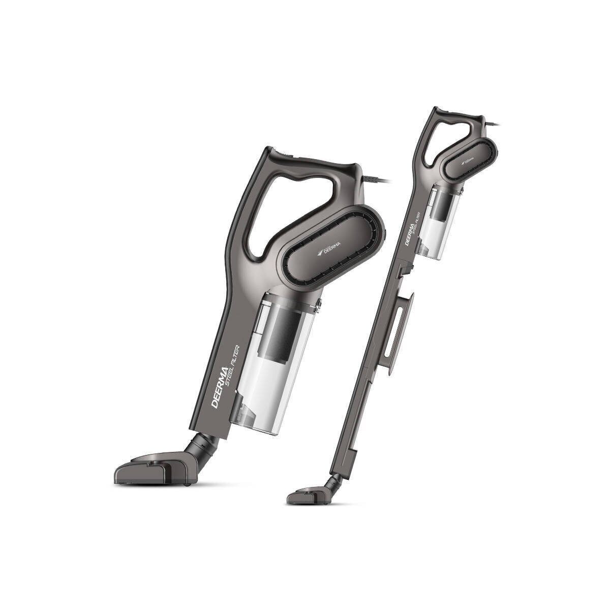 Deerma Handstaubsauger Deerma DX 700S Staubsauger grau Beutellos Saugleistung 600W, 600 W, Beutellos