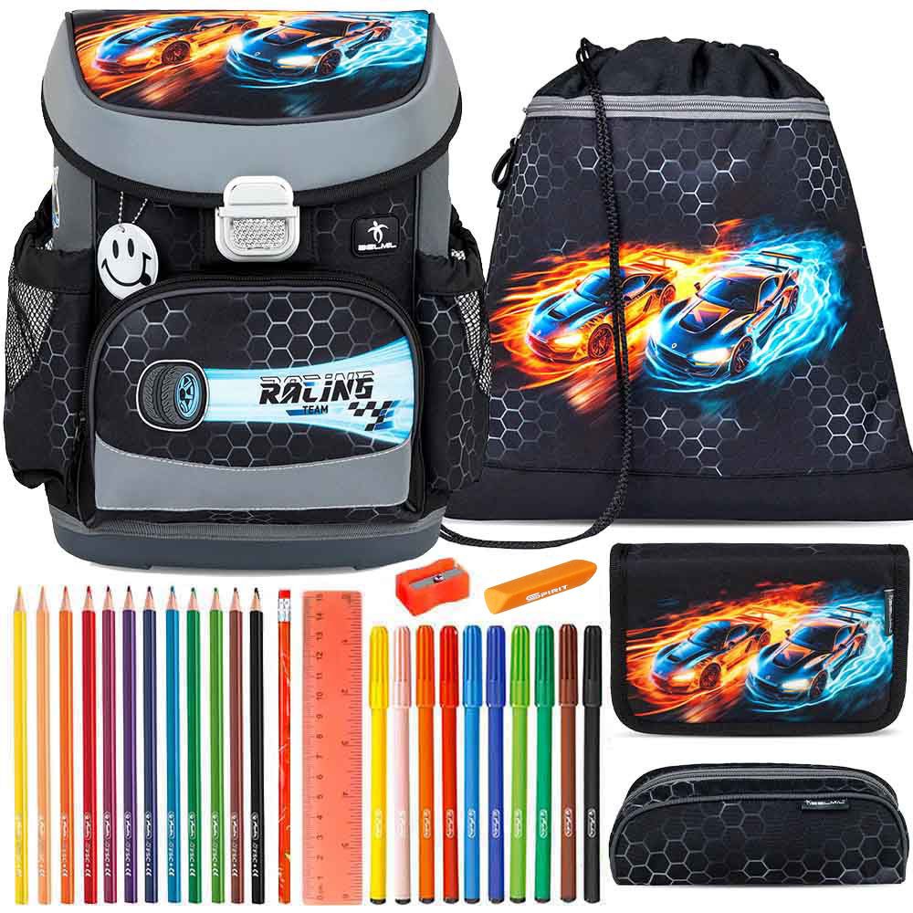 Belmil Schulranzen Set Mini Fit 10-teilig 2026 Jungen Race It