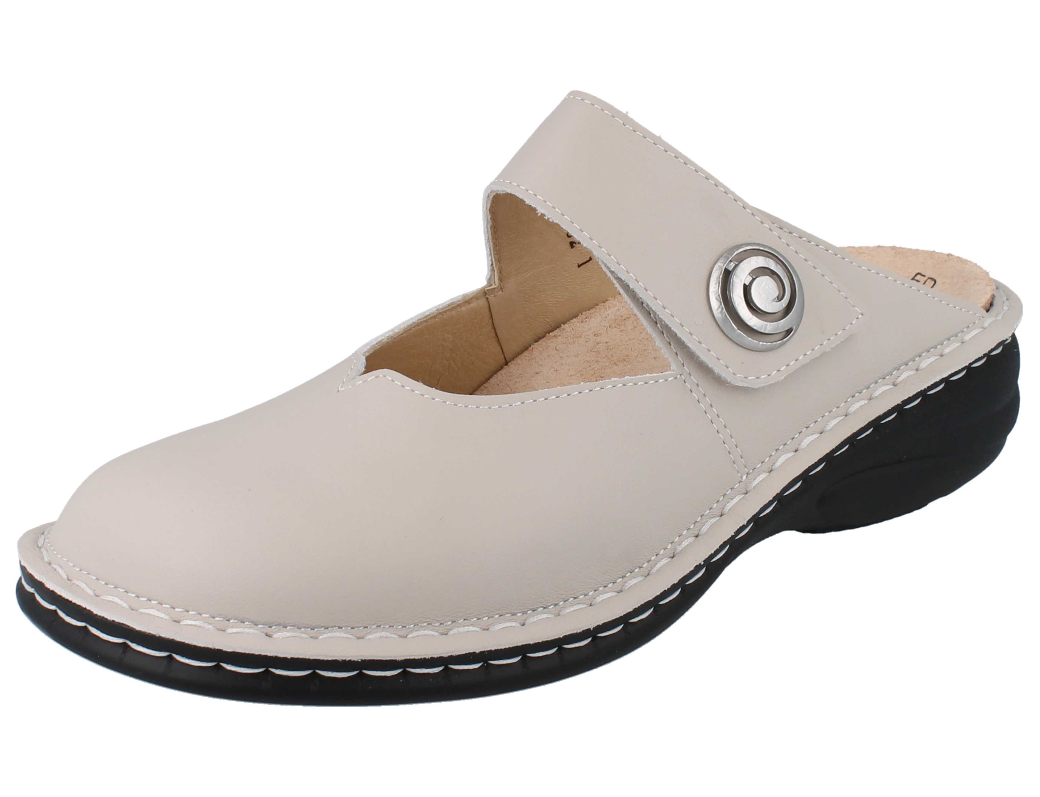 Finn Comfort FINN COMFORT Canaro Damen Clog beige Nubukleder - Größe: 40 Clog Wechselfußbett