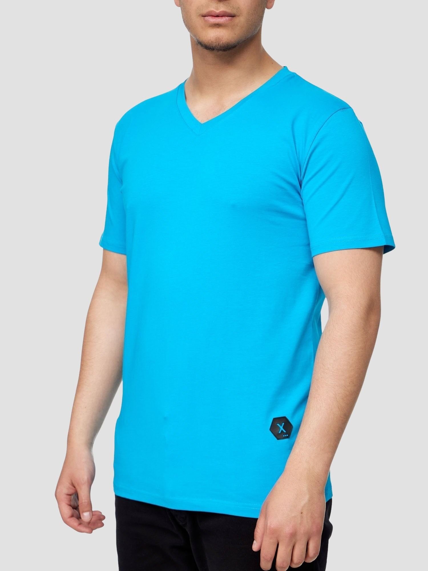 John Kayna T-Shirt John Kayna T Shirt Herren Tshirt Tee T-Shirt für Männer Polo Poloshirt (Shirt Polo Kurzarmshirt Tee, 1-tlg) Fitness Freizeit Casual Türkis | T-Shirts