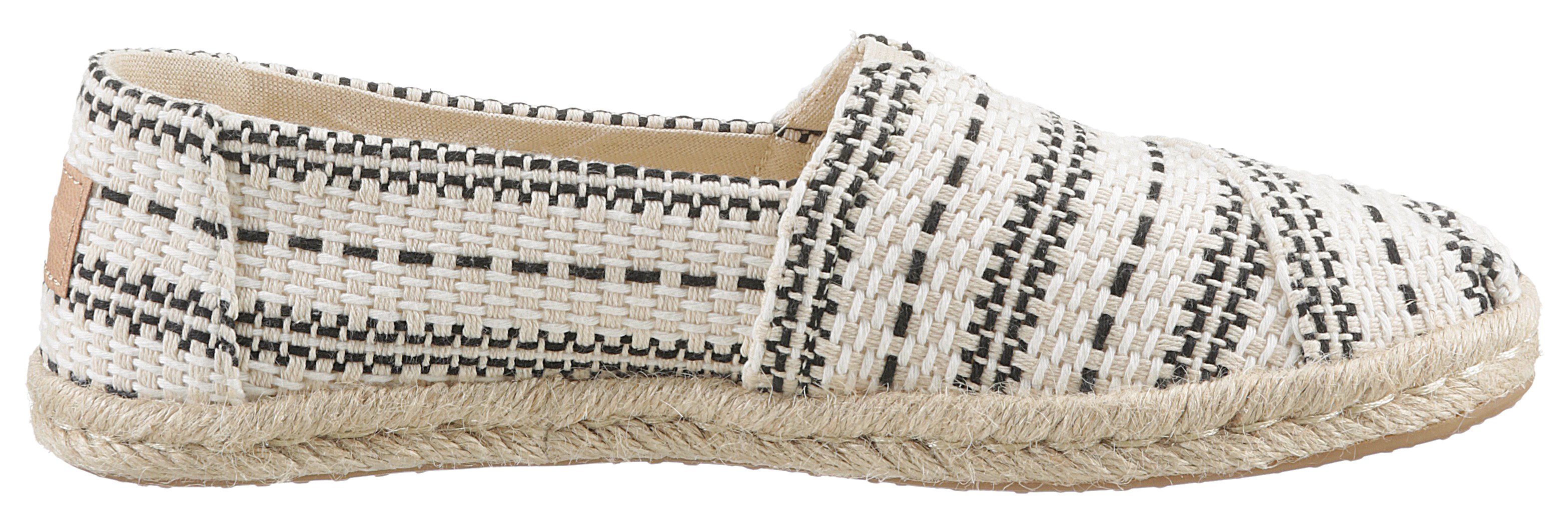 TOMS ALPARGATA ROPE Espadrille schmale im Kontrastlook, beige-schwarz Form modischen