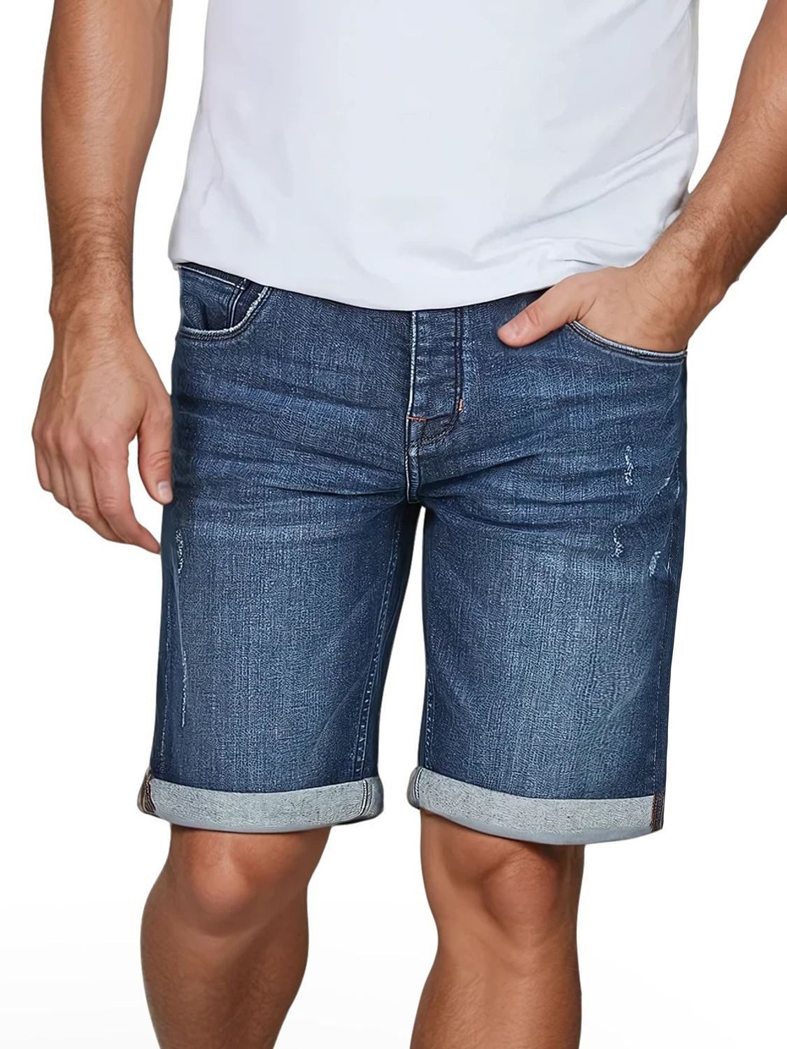 riverso Jeans Shorts Herren Stretch Kurz Regular Fit RIVTom günstig online kaufen