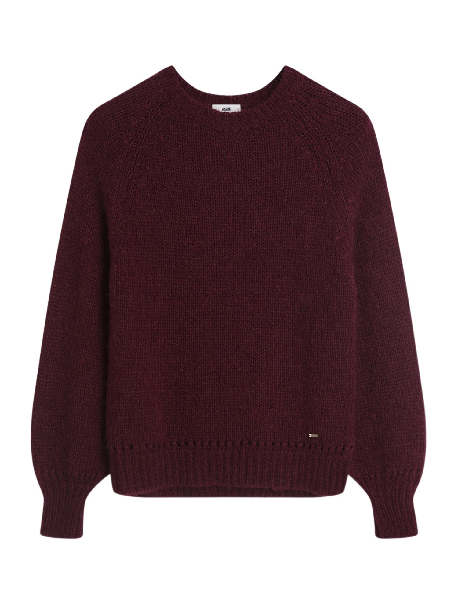 Cinque Strickpullover rot,Casual,Polyamid,Unifarben,Rundhals,Lang,Relaxed Fit