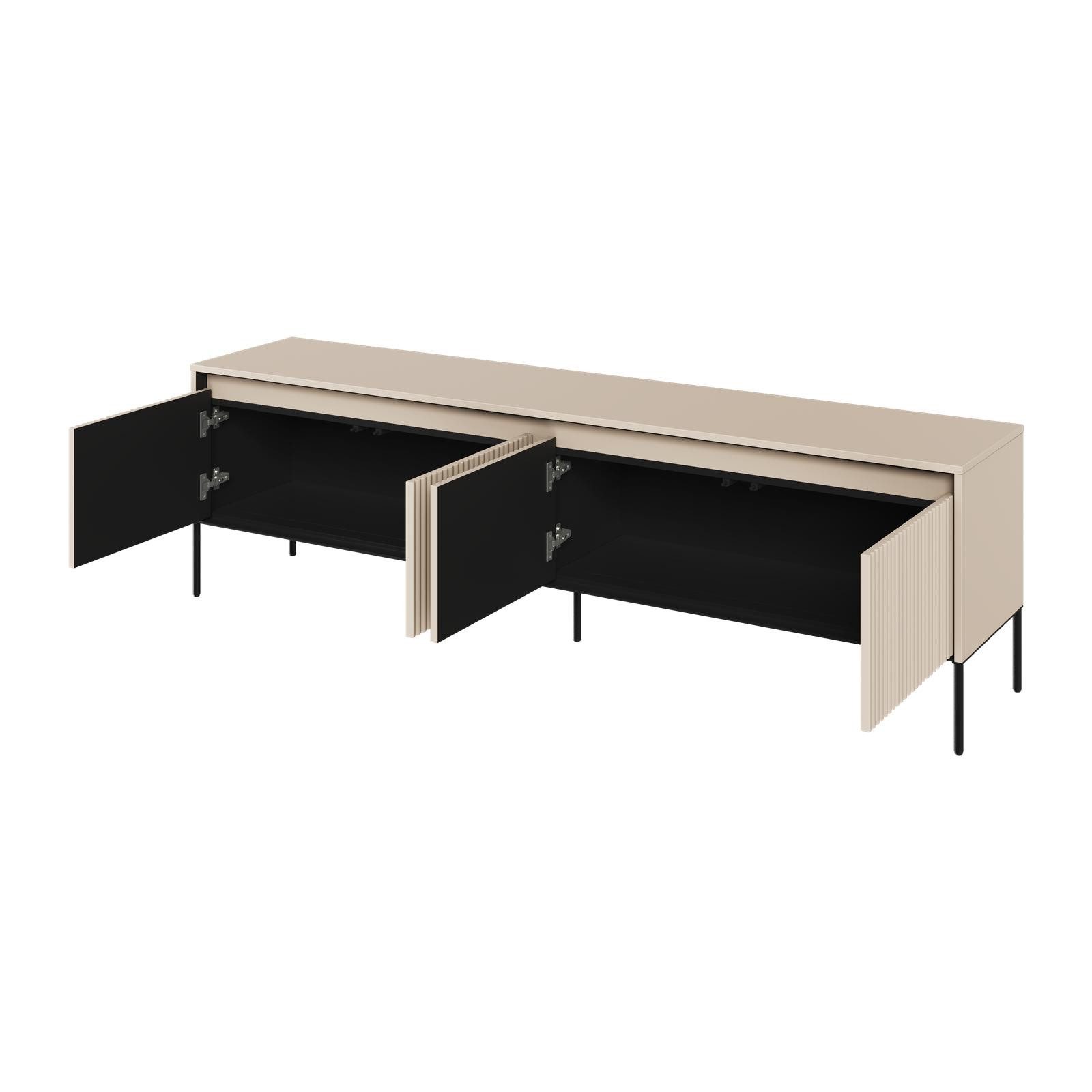 HAUSELEMENT TV-Schrank TREND TR-06 4 Türen LED-Beleuchtung Fernsehschrank 193 cm Fernsehtisch Modern