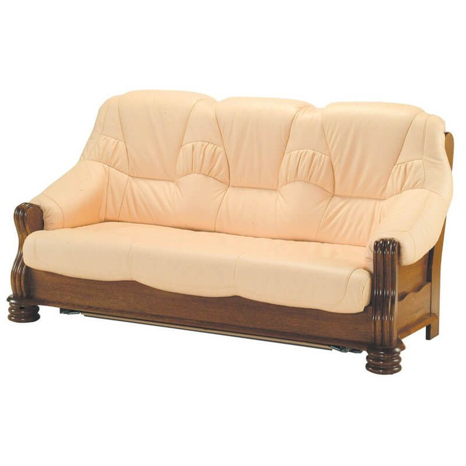 JVmoebel Sofa, Sofa Luxus 3 Sitzer Couch Polster Holz Leder Dreisitzer Couchen