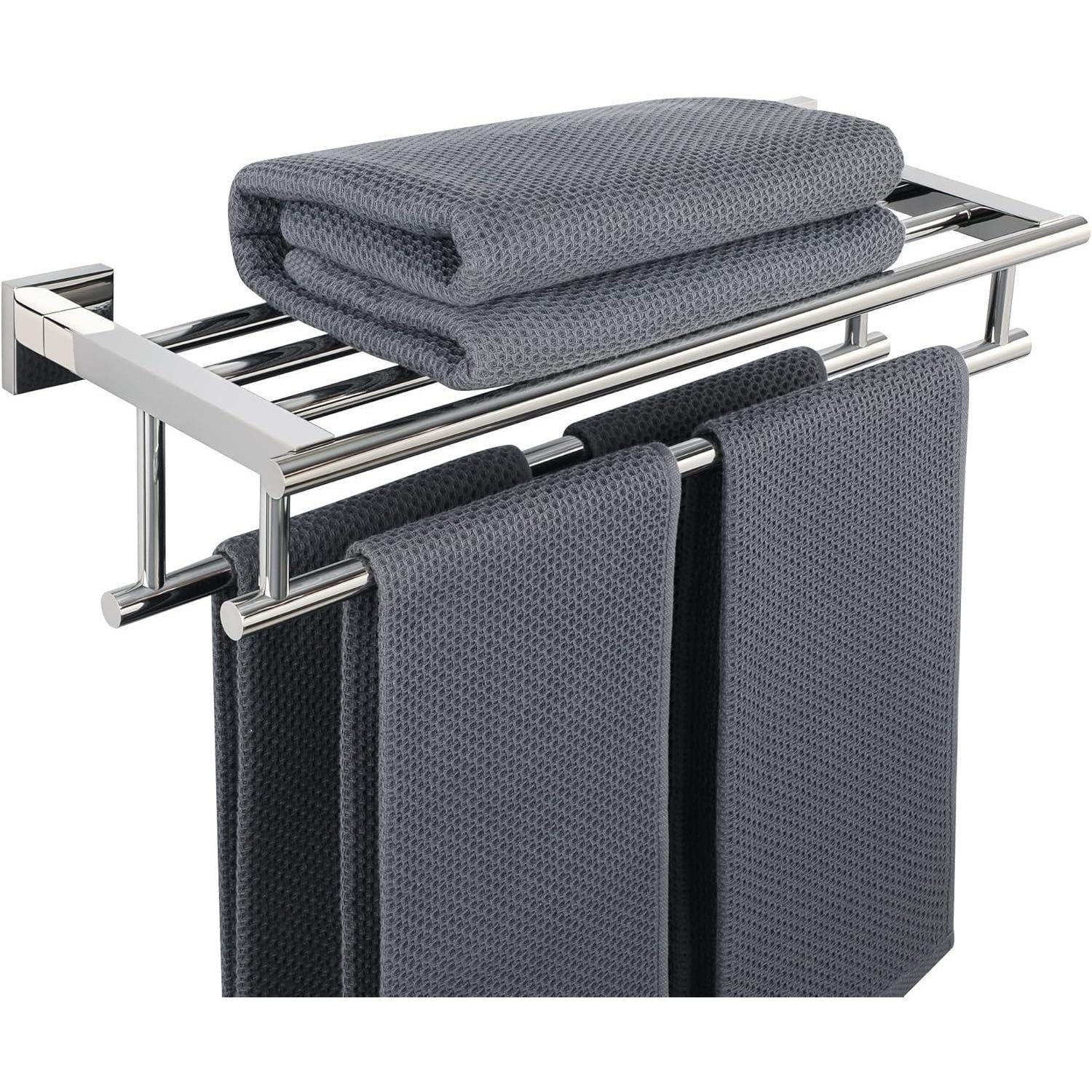 LuxusKollektion Handtuchstange Handtuchhalter Wand Edelstahl Ablage Bohren günstig online kaufen