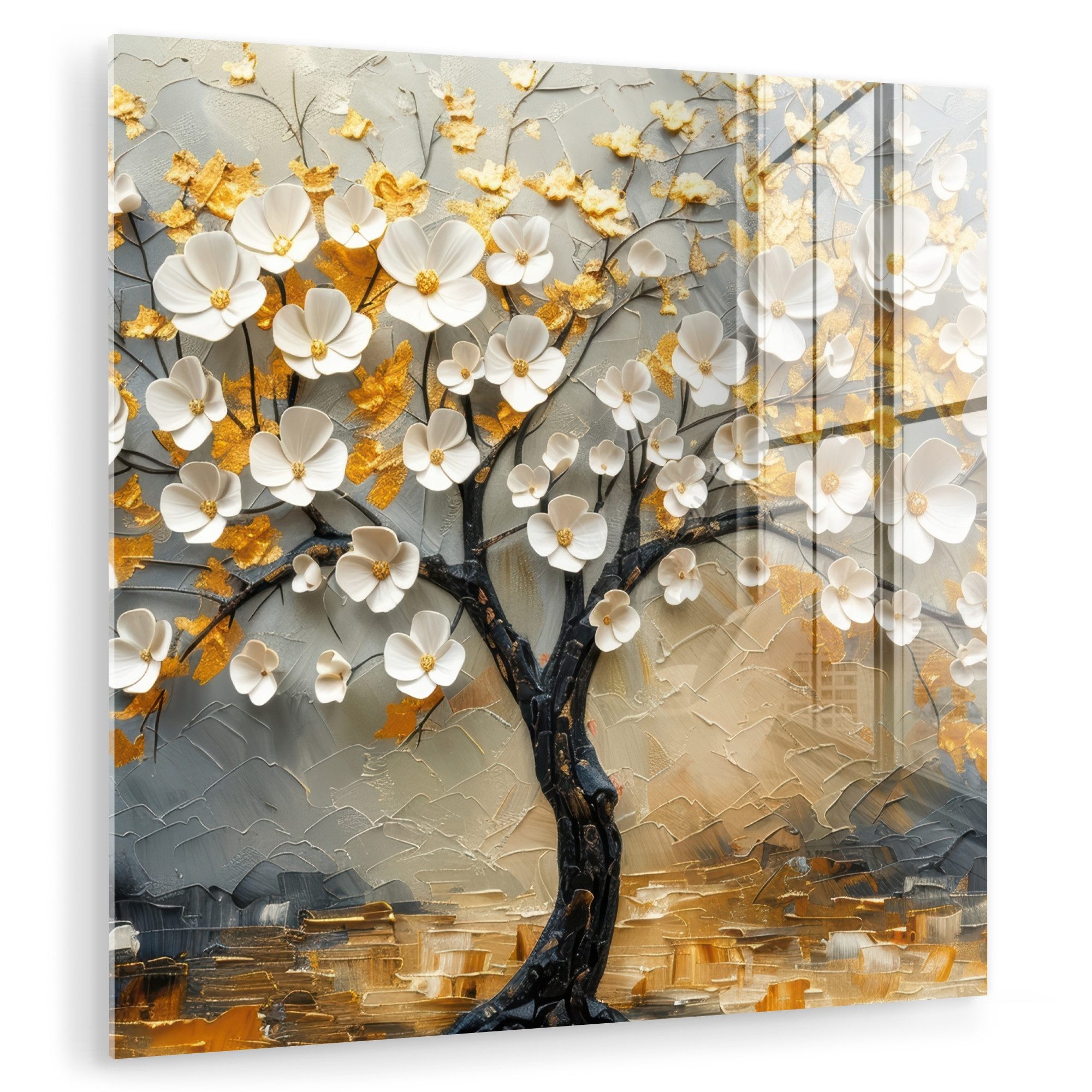 MuchoWow Acrylglasbild Baum - Blumen - günstig online kaufen