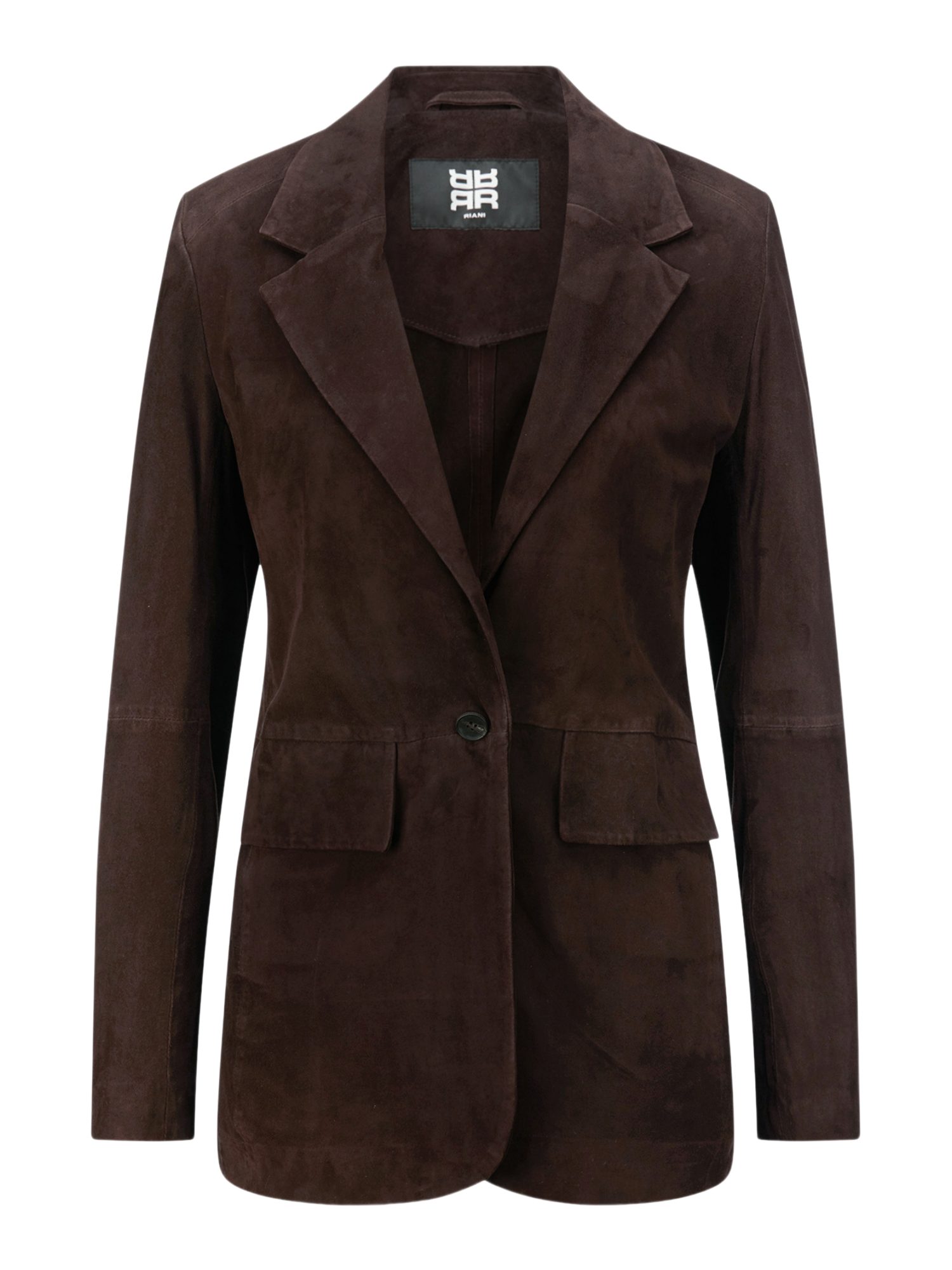 Riani Kurzjacke braun,Casual,Leder,Unifarben,Reverskragen,Langarm,Regular Fit