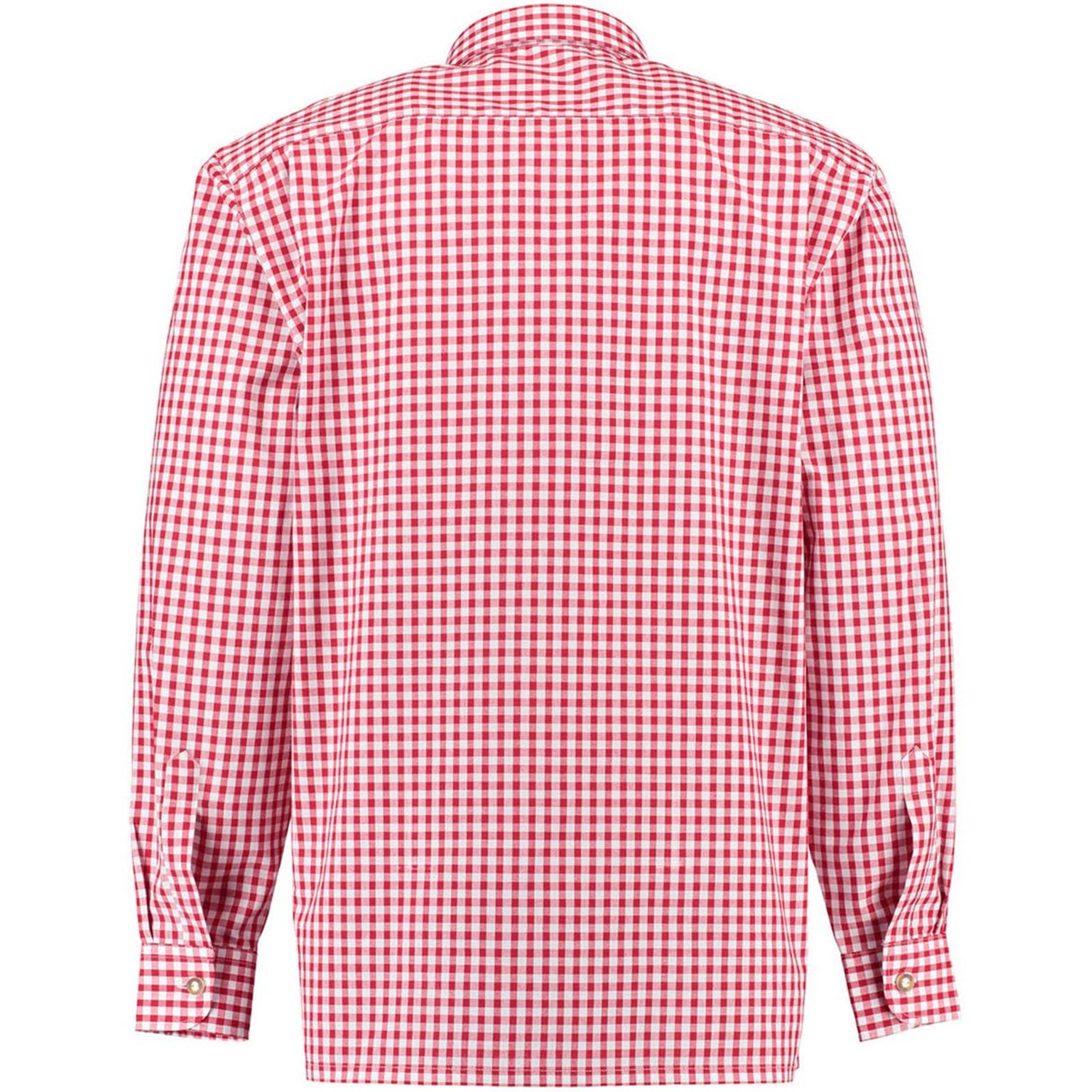 German Wear Trachtenhemd O54 Trachtenhemd für Lederhosen Langarm mit Hirsch Stickerei
