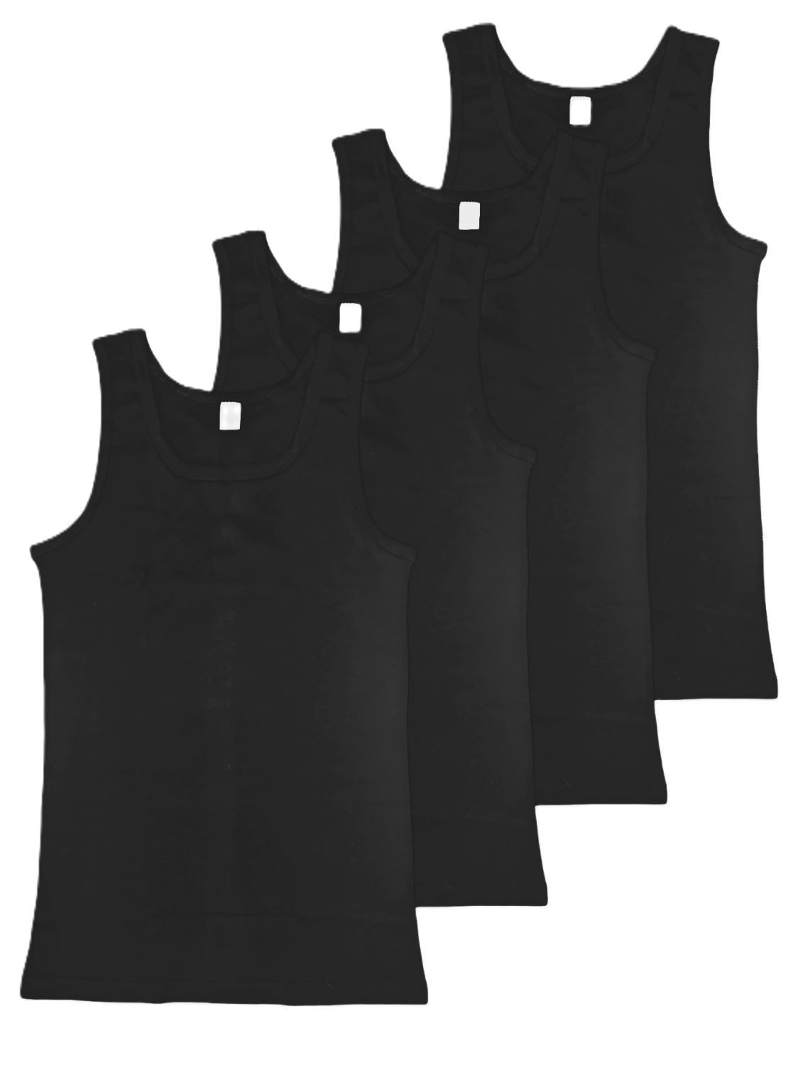 Achselhemd Herren Unterhemd, Tank-Shirt, Achselhemd - (im 4'er Pack) in Schwarz