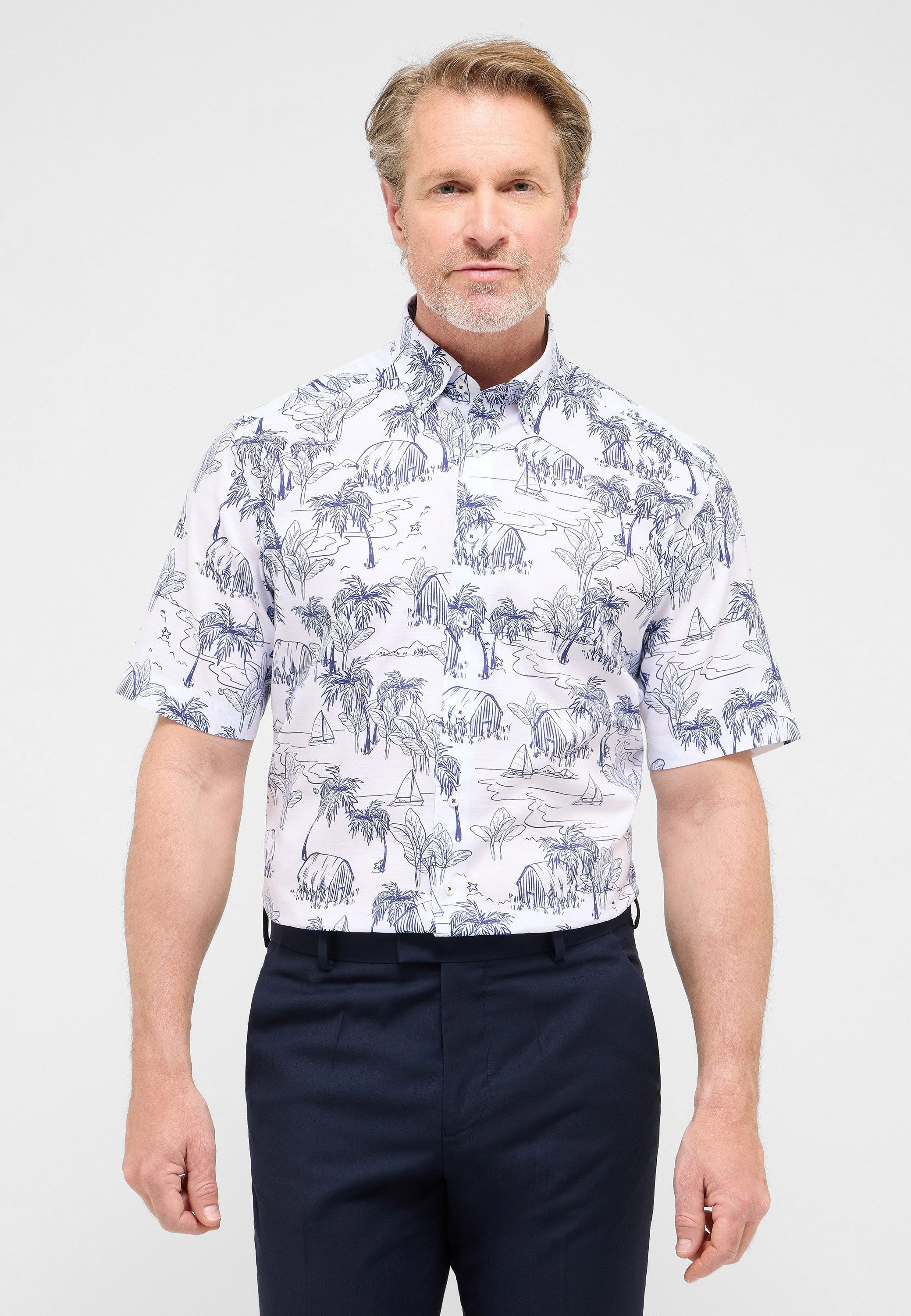 Eterna Kurzarmhemd MODERN FIT EASY IRON (bügelleicht)