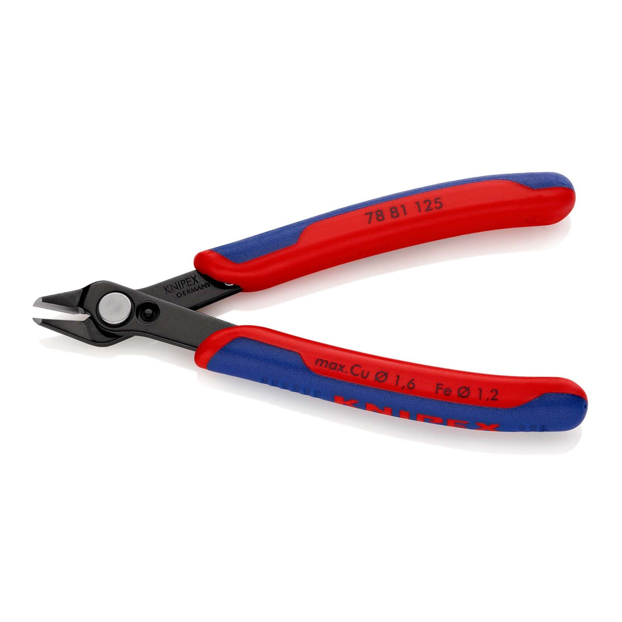 Knipex Seitenschneider KNIPEX 78 81 125 Electronic Super Knips® mit Mehrkomponenten-Hüllen br