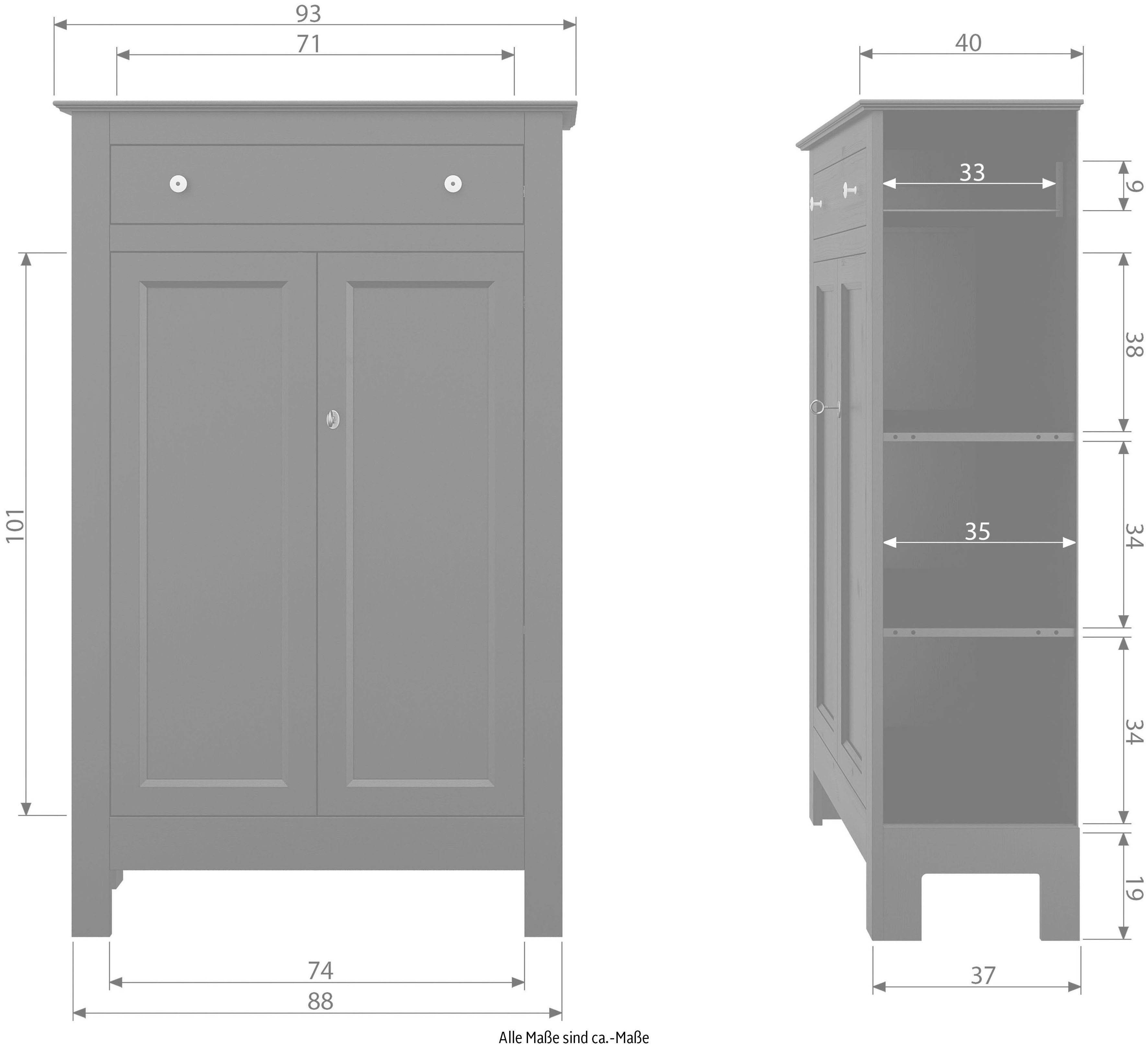 schwarz Garderobenschrank WOOOD Eva