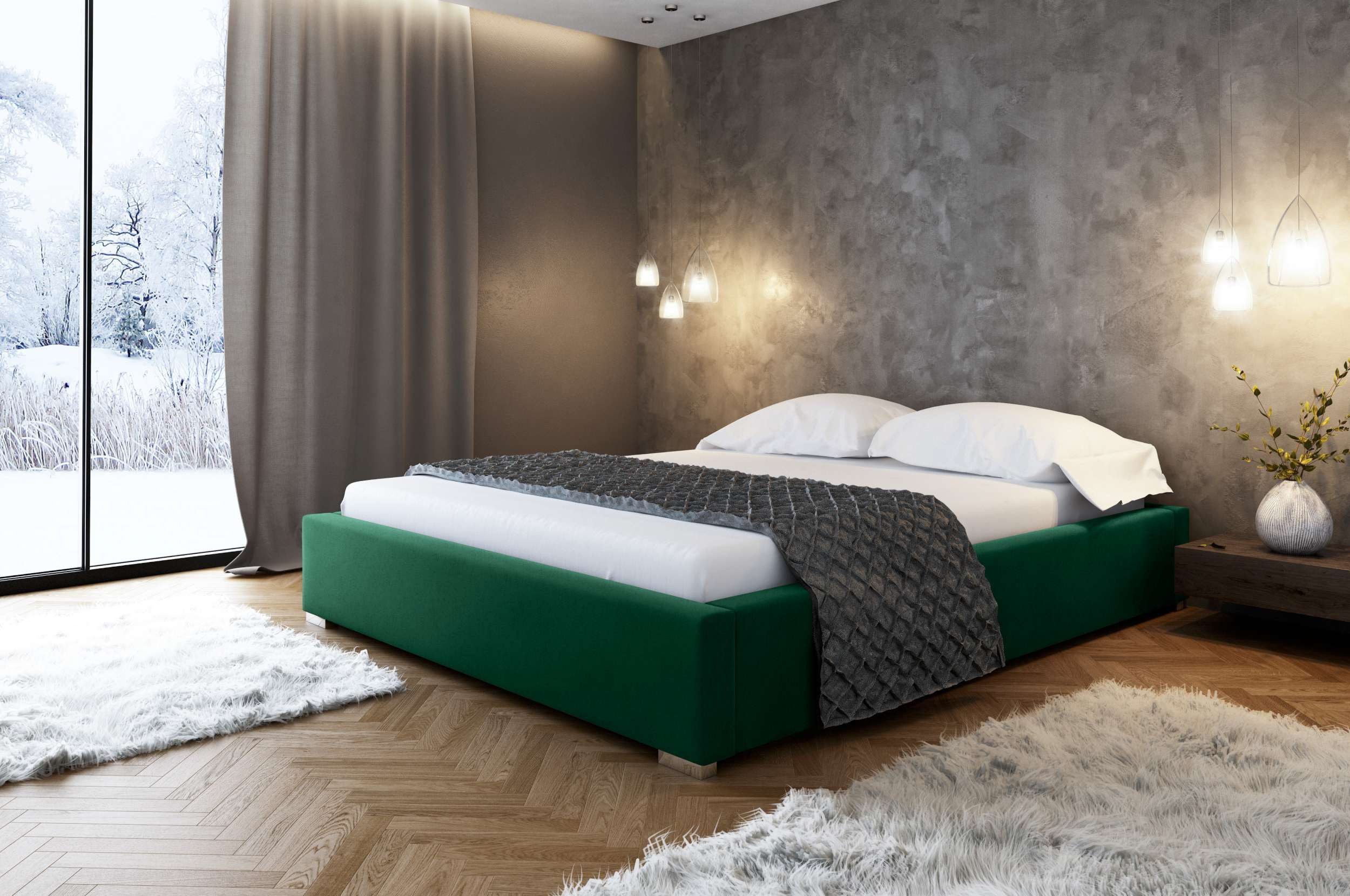 99rooms Polsterbett Leo (Schlafzimmerbett, Bett), 120/140/160/180/200 x 200 cm, mit Bettkasten, mit Lattenrost