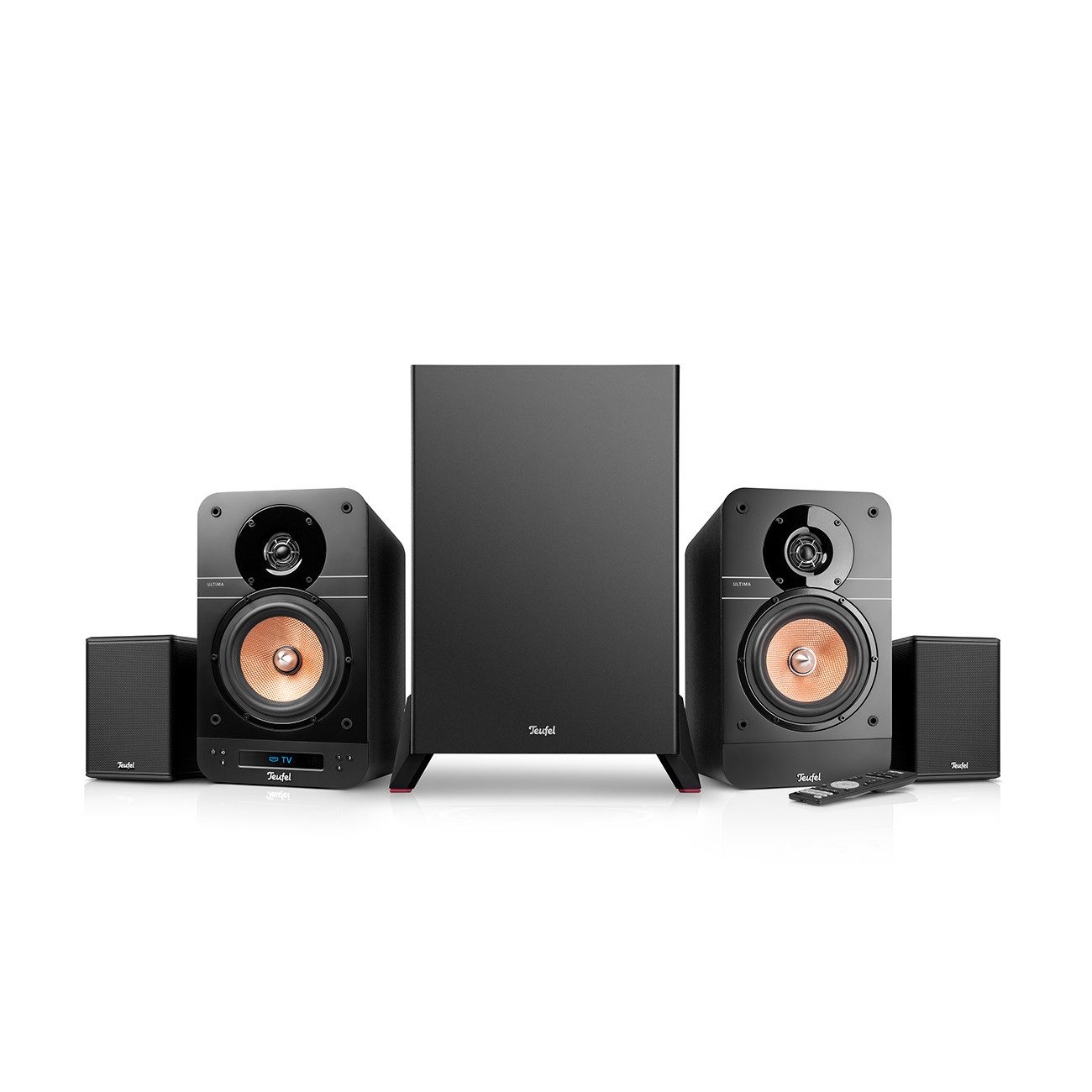 Teufel ULTIMA 25 AKTIV Surround "4.1-Set" Wireless Lautsprecher (HDMI, Bluetooth, AUX, 100 W, DAB+, Musikstreaming)