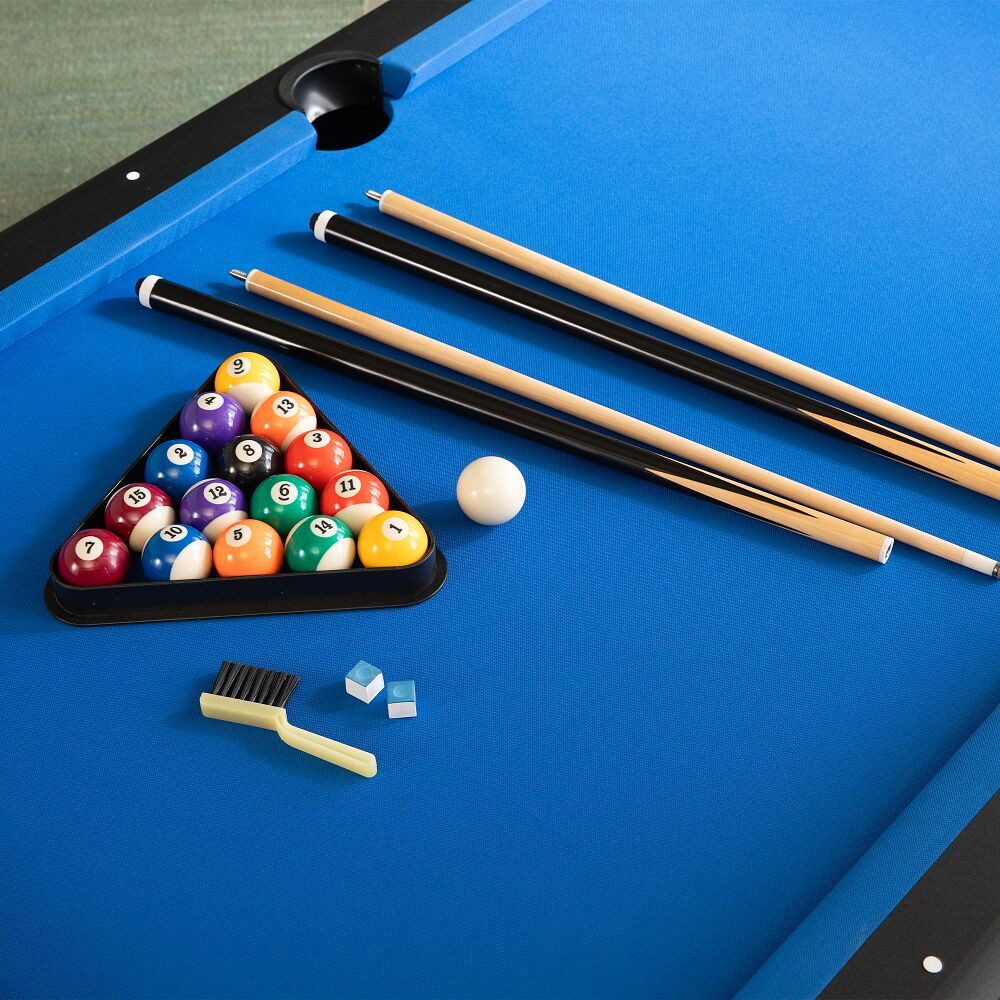 Winsport Billardtisch Billardtisch San Diego, Elegantes, dunkles Holzdekor mit verchromten Akzenten