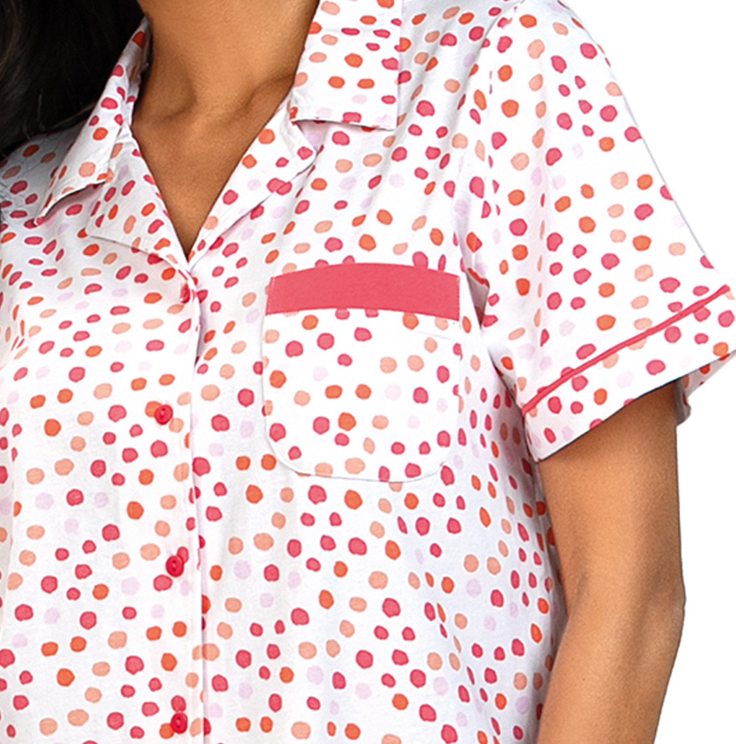 comtessa Shorty Summer Whisper (Set, 2 tlg., 2-teilig) Damen Pyjama 2-teilig Shorts Baumwolle geknöpft große Größen