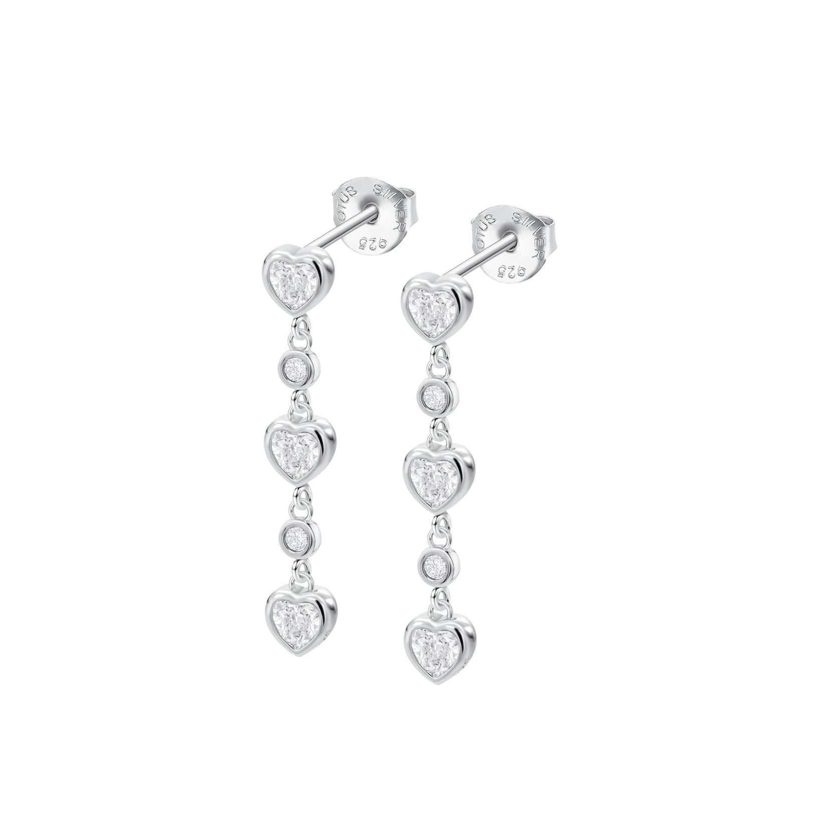 Lotus Ohrstecker-Set LP3925-4/1 Herzen 925 Silber Zirkonia Damen 3 cm