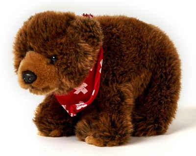 Uni-Toys Kuscheltier Braunbär m. Halstuch, stehend - 20 oder 27 cm - Plüsch-Bär, Plüschtier