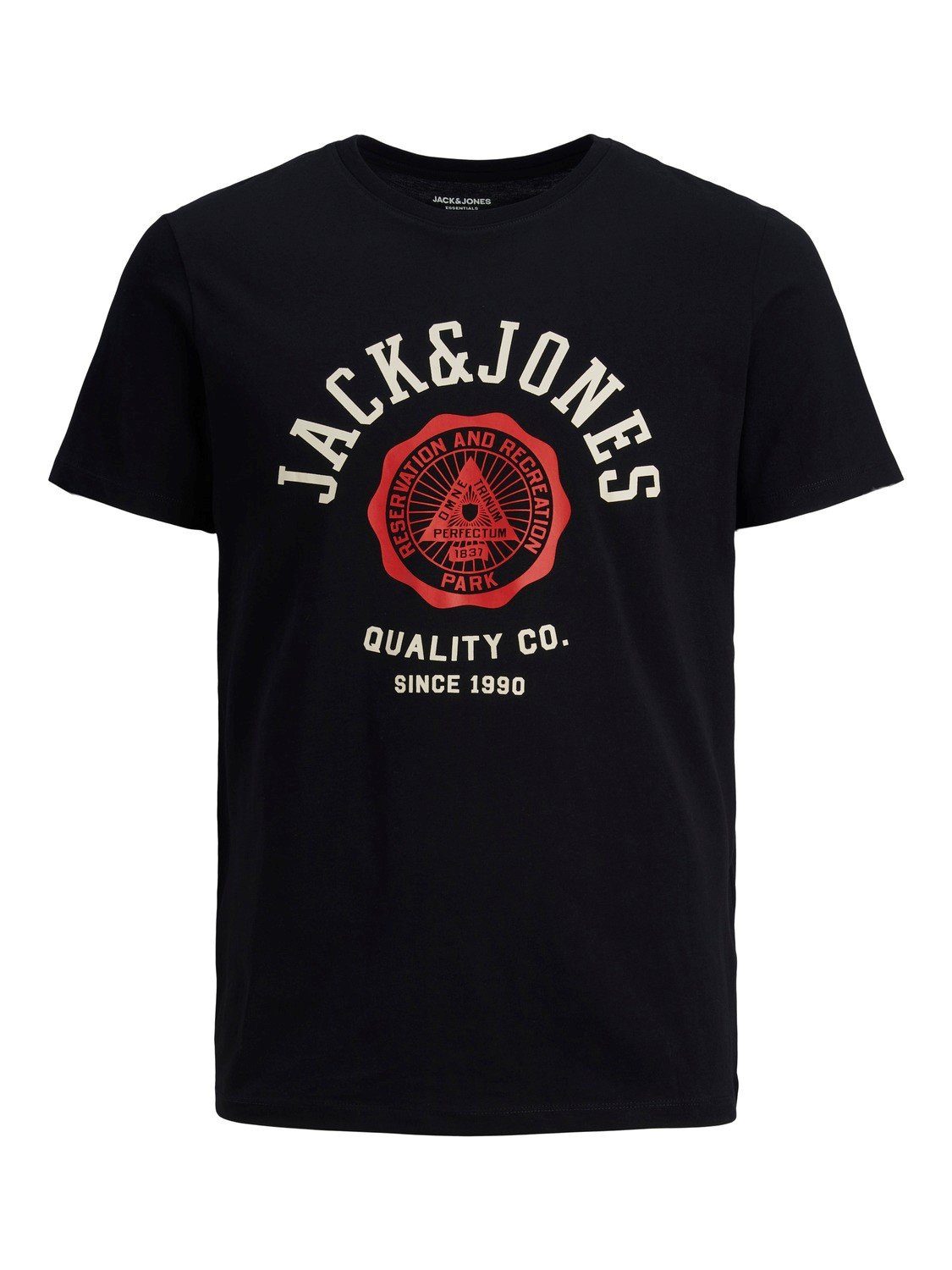 Logo T-Shirts Rundhals Pack (2-tlg) Shirt Stück JJELOGO Schwarz-Grün T-Shirt 4342 2-er Jones & Jack in