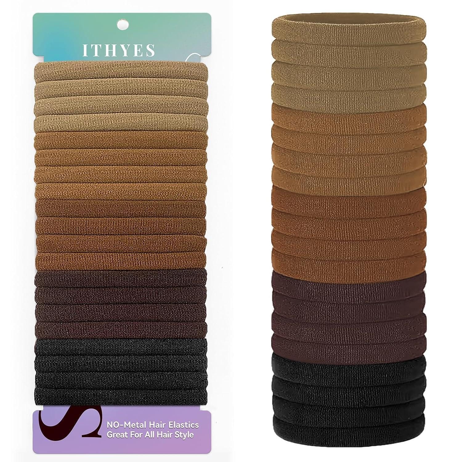 LuxusKollektion Haargummi Haargummi Damen Schwarz 20 Stück Лента для волос Mädchen Elastisch