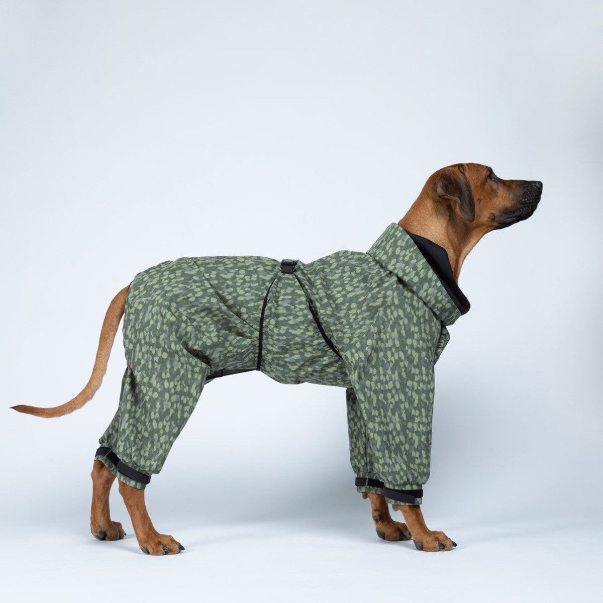 PAIKKA Hundeoverall Hunde Regen Overall "Rain Suit" green