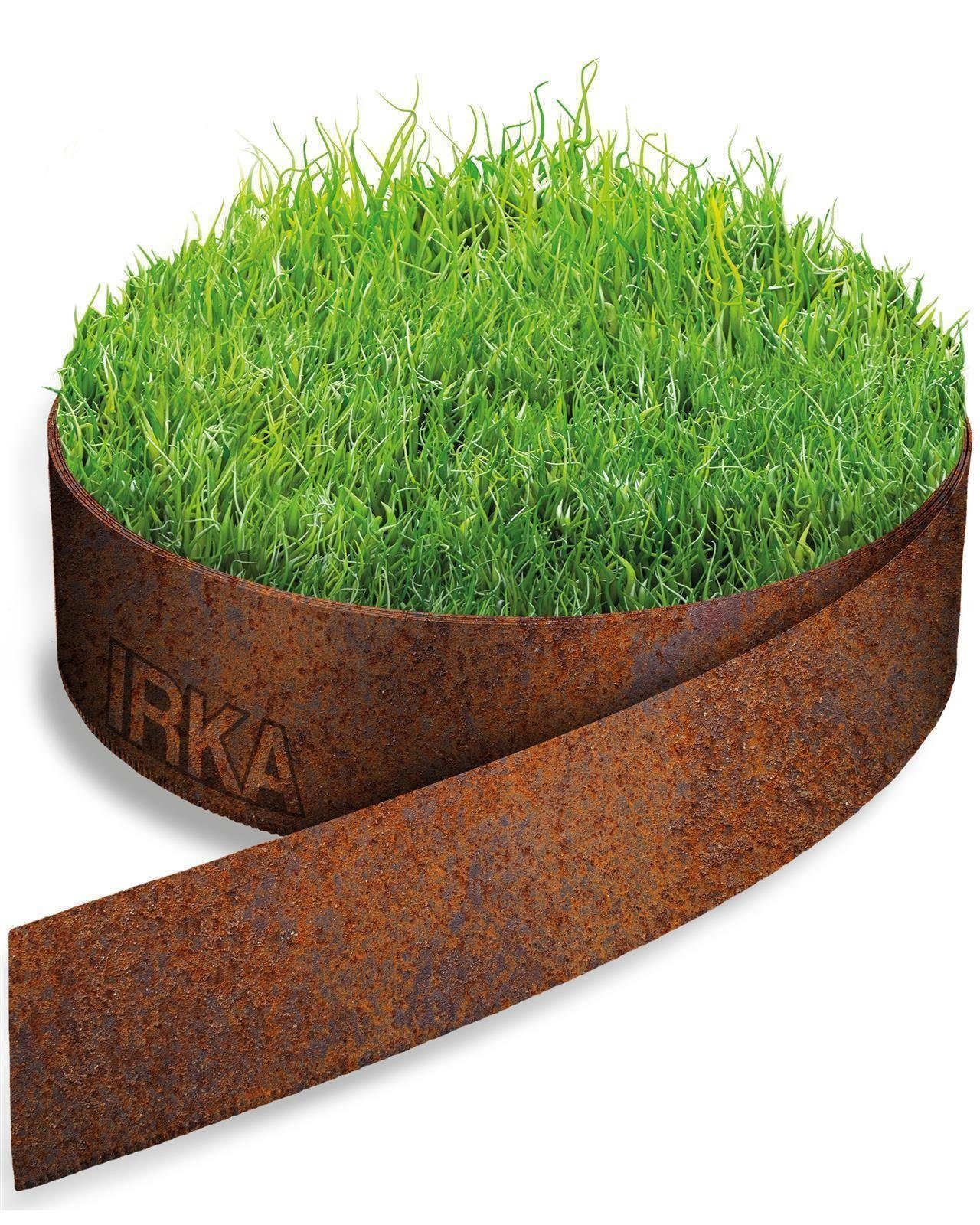 IRKA Rasenkante Rasenkantenband für Garten Beetbegrenzung Beetumrandung Beeteinfassung