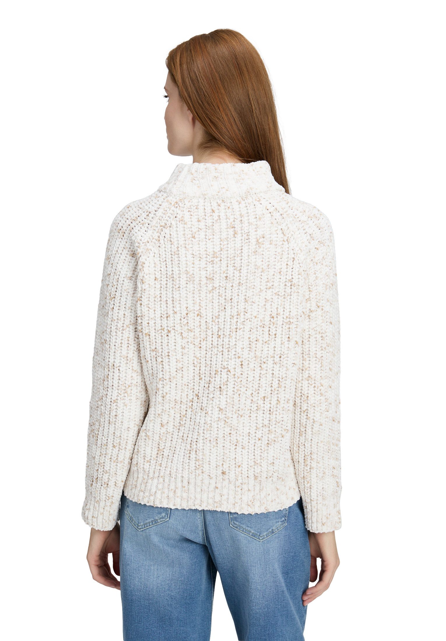 Cartoon Strickpullover Damen mit Stehkragen (1-tlg)
