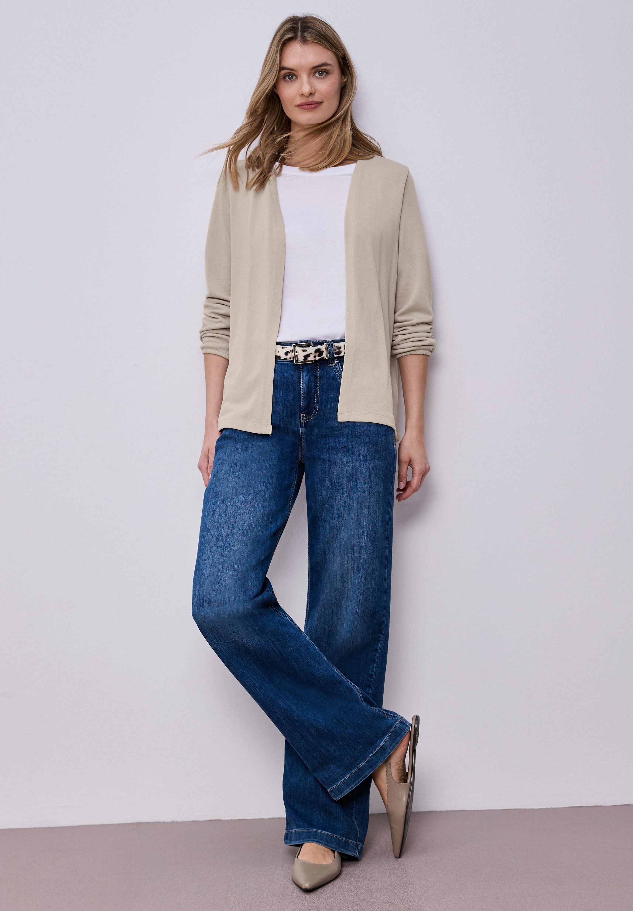 STREET ONE Cardigan bestehend aus einem Materialmix