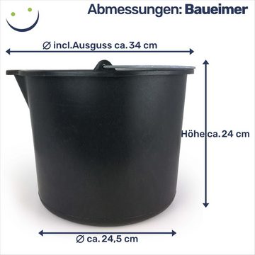 Gravidus Baueimer Baueimer 12 Liter mit Ausguss und Skala, (1-tlg)