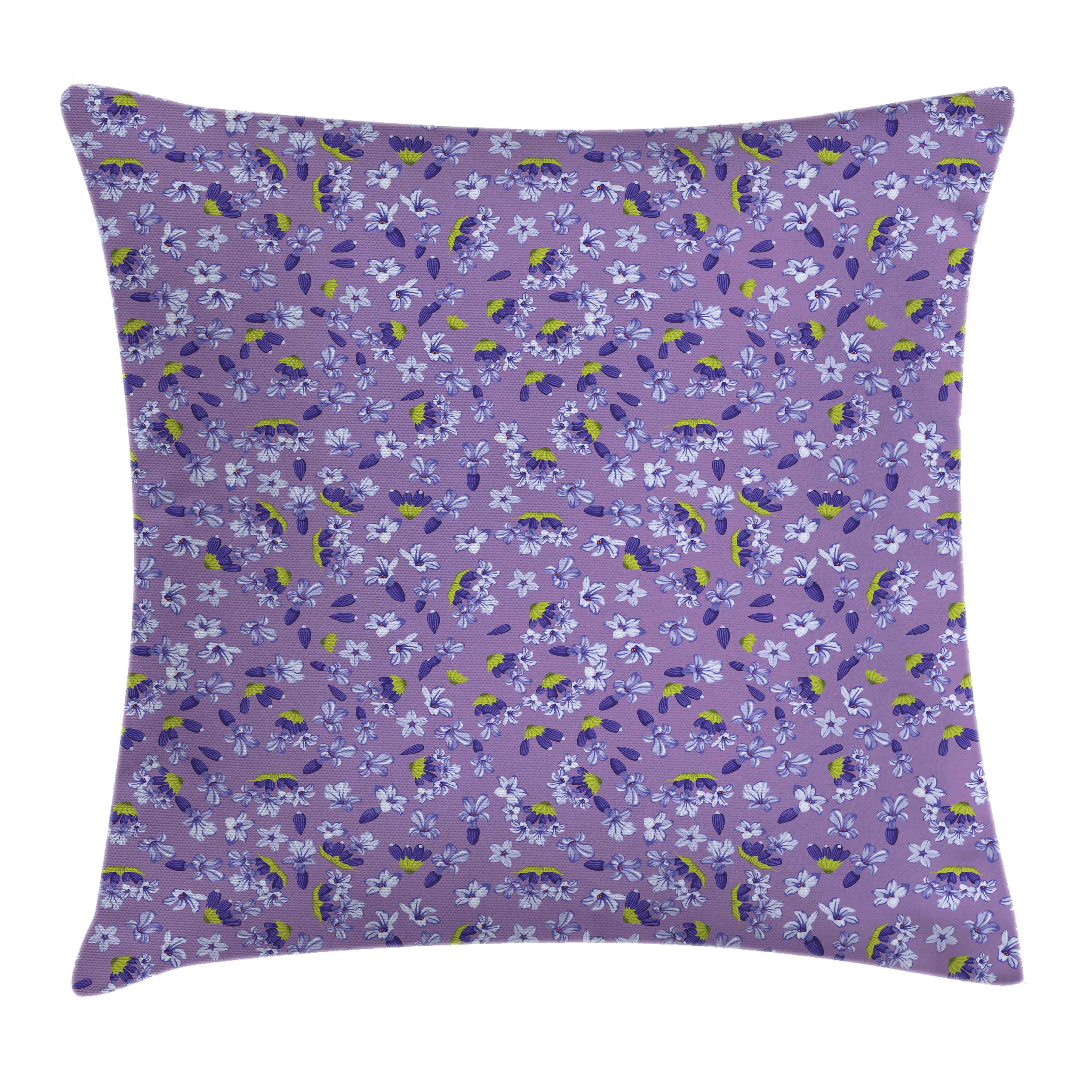 Blütenblätter Abakuhaus Lavendel Beidseitiger Stück), mit Kunst Farben Klaren mit Kissenhülle Waschbar Botanik Reißverschluss (1 Druck, Farbfesten Kissenbezüge