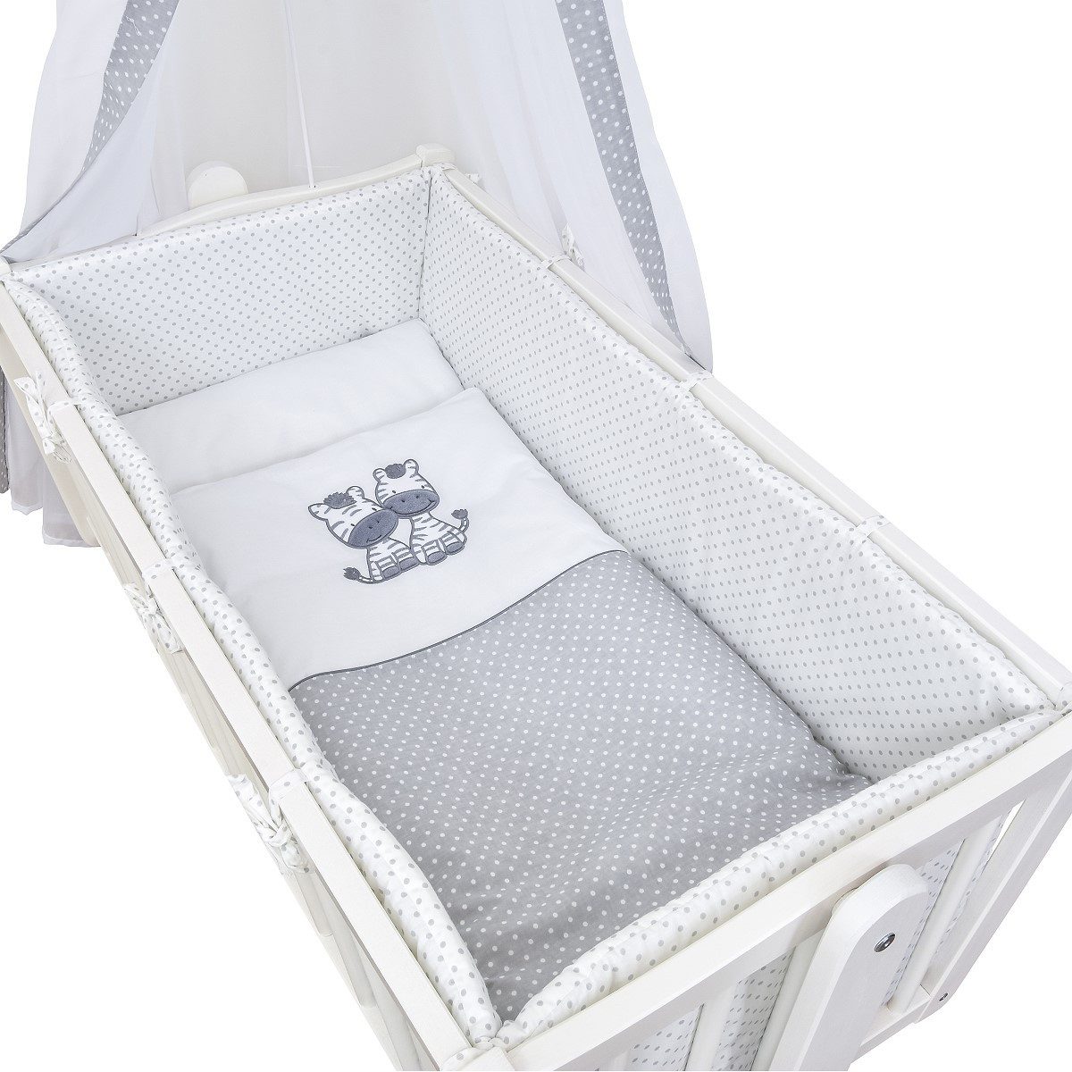 Baby-Delux Stubenbett Babywiege Komplettset, Schaukelwiege Weiß günstig online kaufen