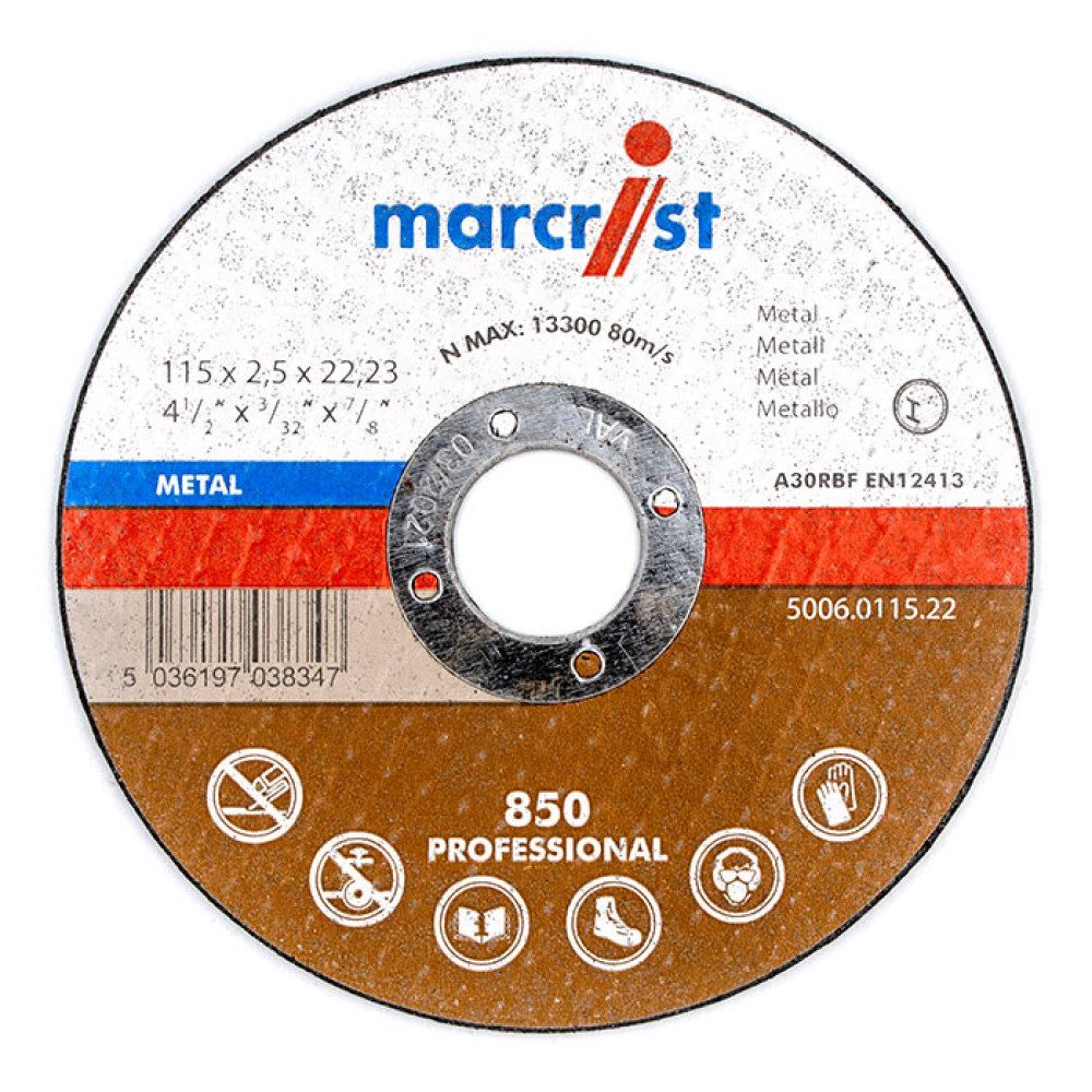 MARCRIST Trennscheibe Marcrist Trennscheibe flach Stahl 350 × 3,5 × 25,4 mm