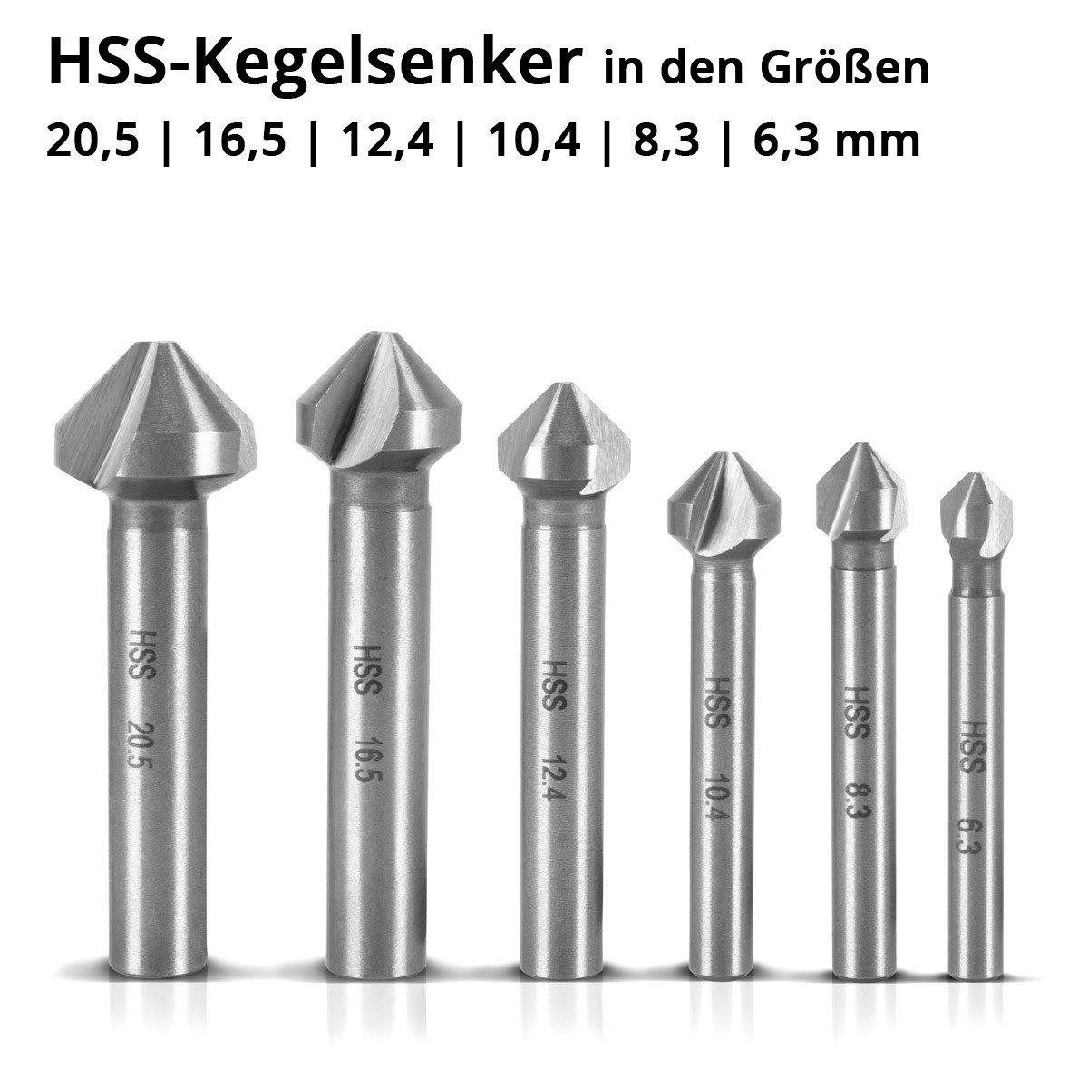 STAHLWERK Senkbohrer HSS Kegelsenker 6er Set günstig online kaufen