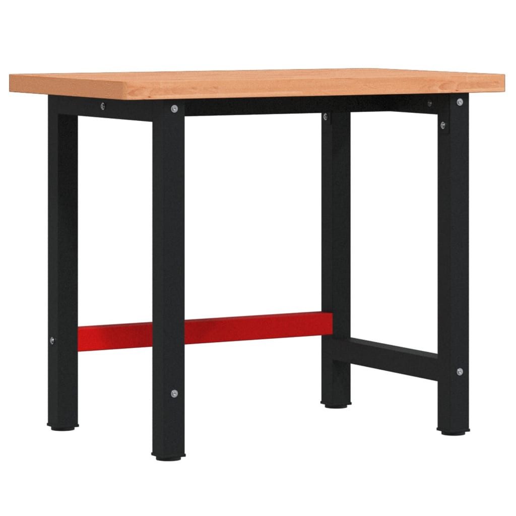 vidaXL Werkbank Werkbank 100x60x83 cm Massivholz Buche Rechteckig, (1-tlg)