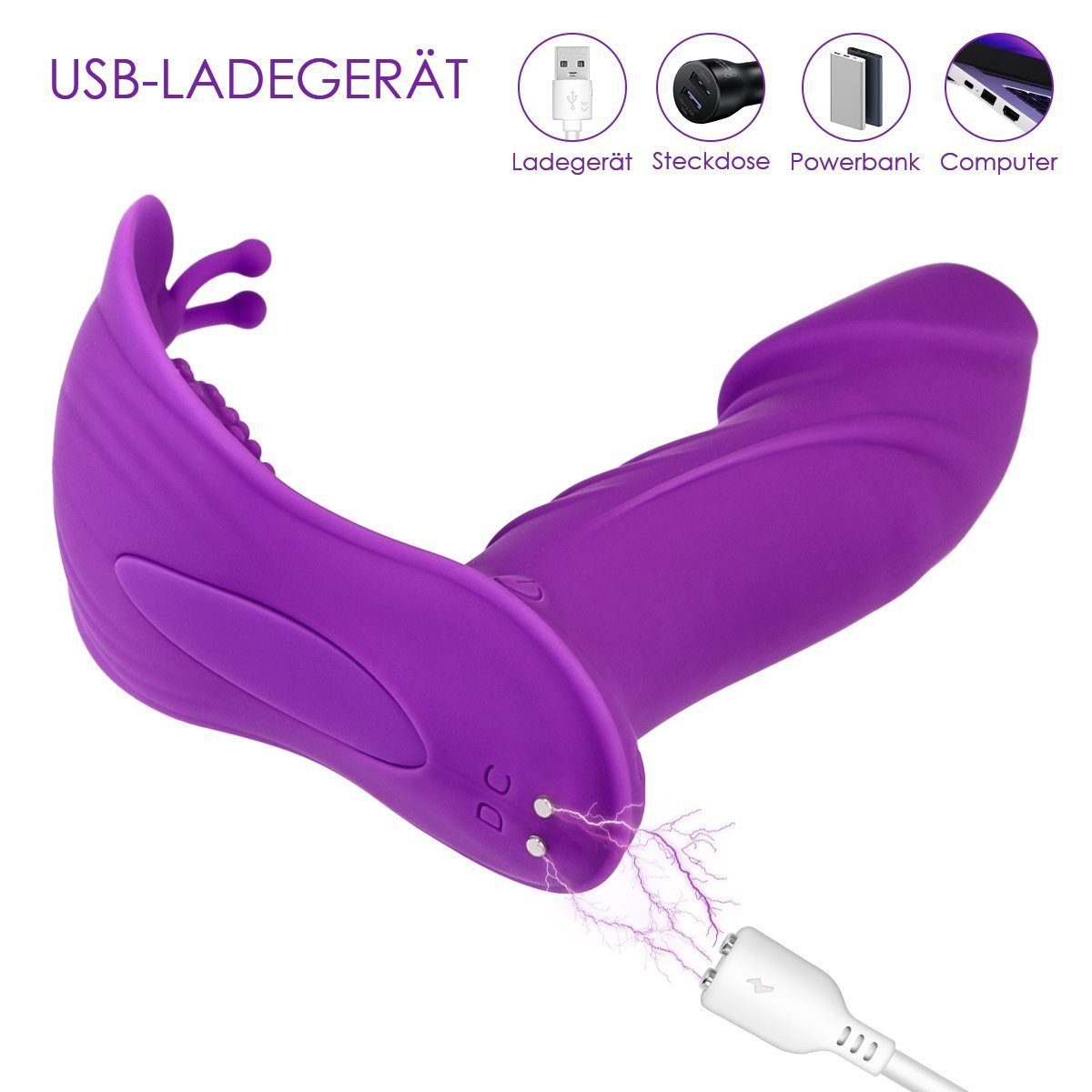 LOVONLIVE G-Punkt-Vibrator Tragbar die Vibrator Modi Spielzeug Vagina Swing-Stoßfunktion, für Vibrator 3x7 für Erotik Dildo mit Frau Paare Butterfly Sex Aufladbarer