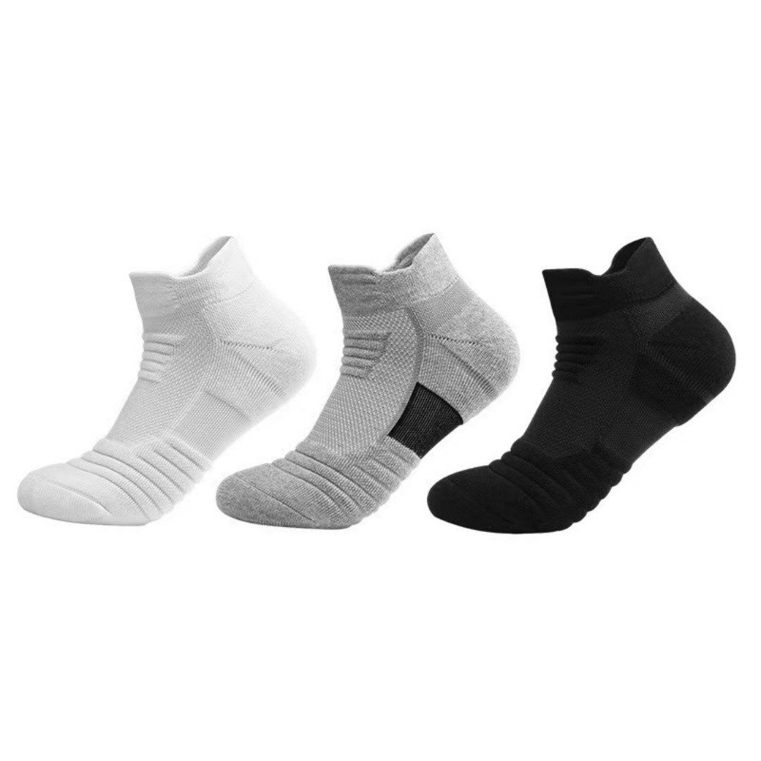 FOUORTUNATE-BEE Sportsocken Basketball Socken Herren Kurz Sportsocken atmungsaktiv 3 Paar Laufsocken mit Mesh für Outdoor Sport Set Größe 40–46